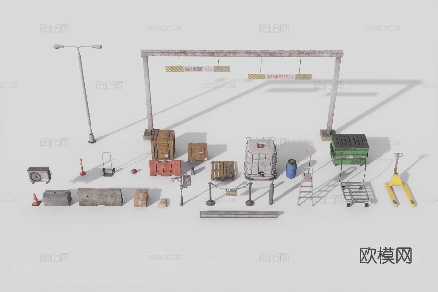 工业物品 工业设备 路灯3d模型