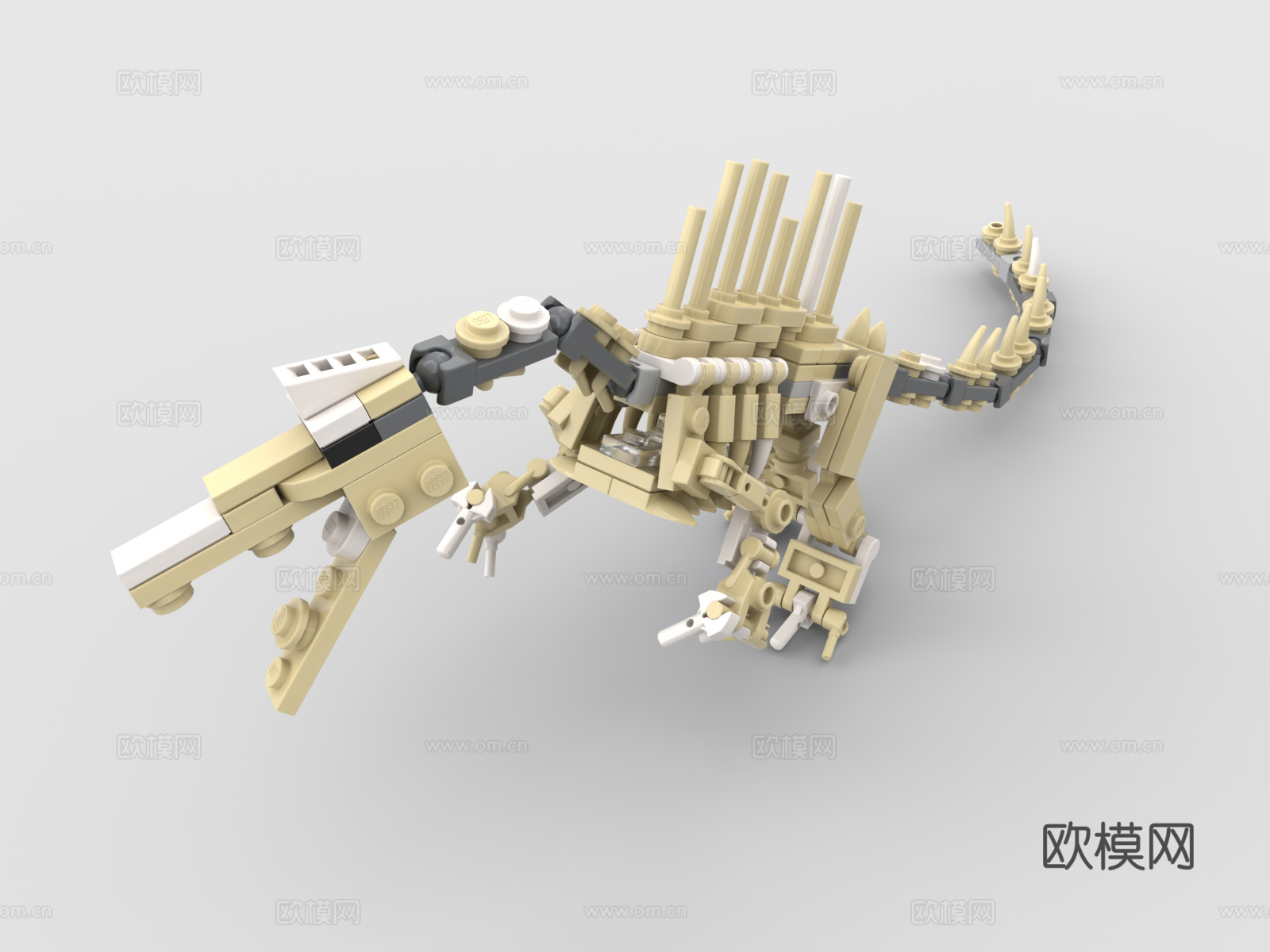 乐高 LEGO 玩具 积木 恐龙骨架 化石3d模型