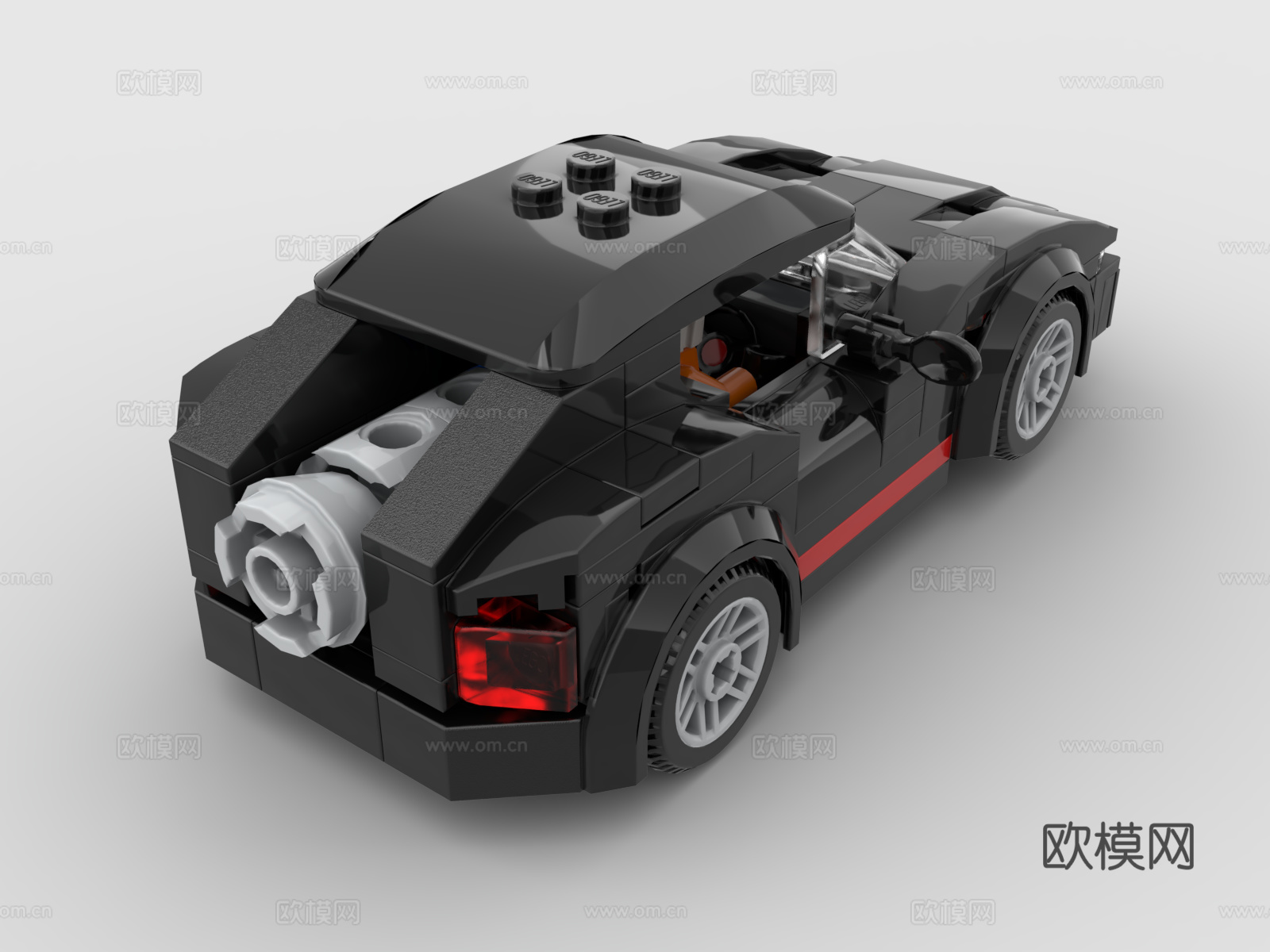 乐高 LEGO 玩具 积木科幻跑车3d模型