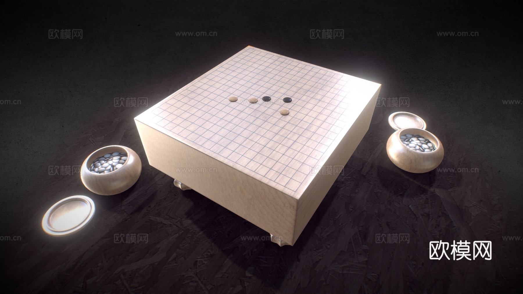 围棋 五子棋 棋盘3d模型