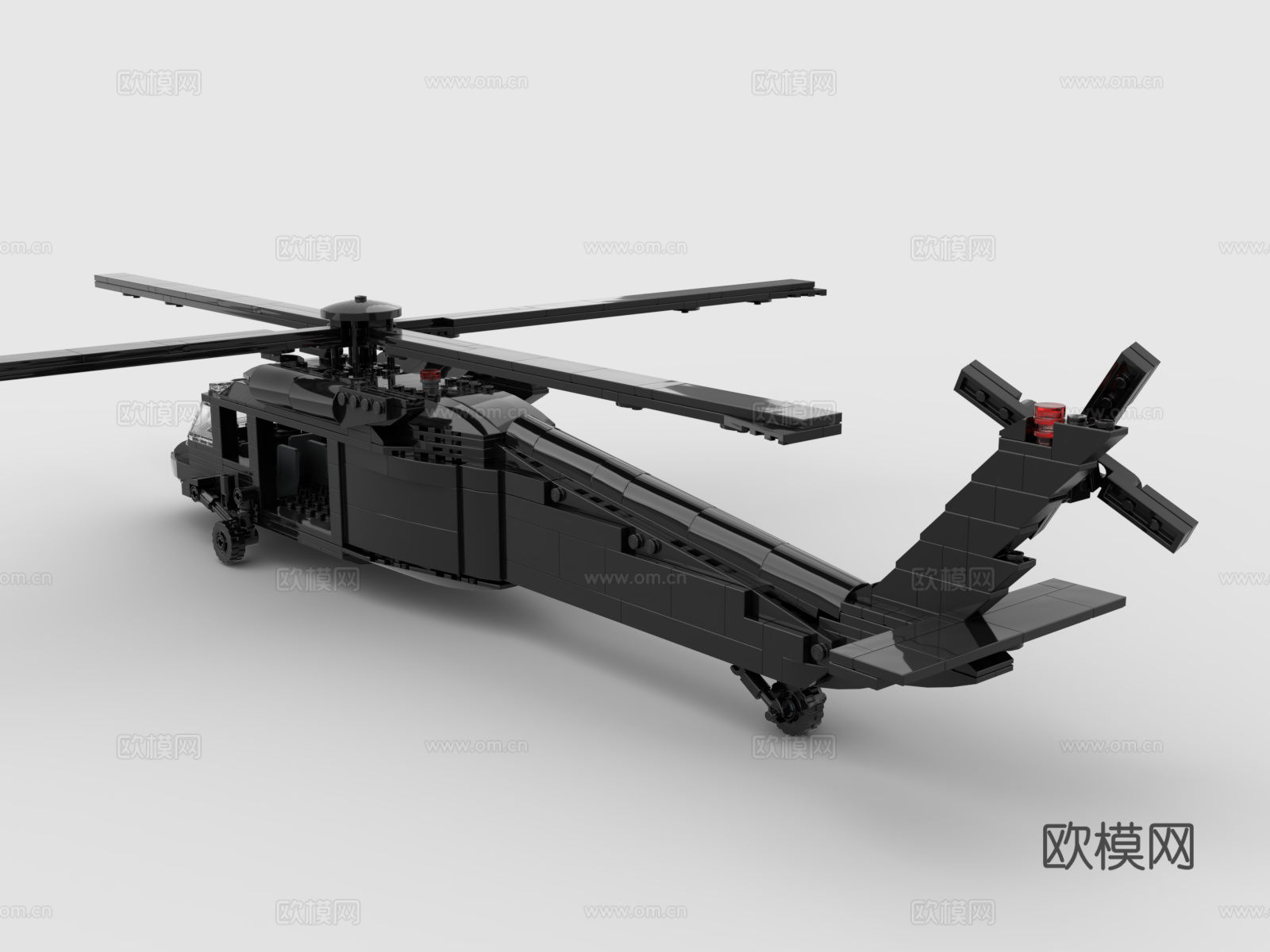 乐高 LEGO 玩具 积木 直升飞机 武装直升机3d模型