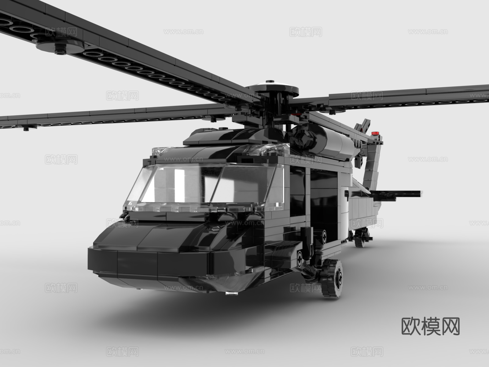 乐高 LEGO 玩具 积木 直升飞机 武装直升机3d模型