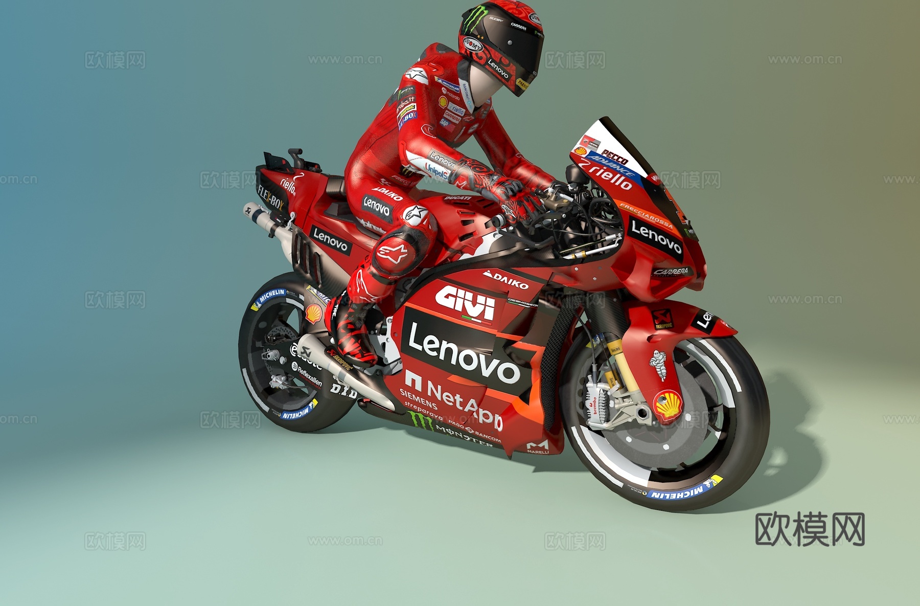 摩托车3d模型下载