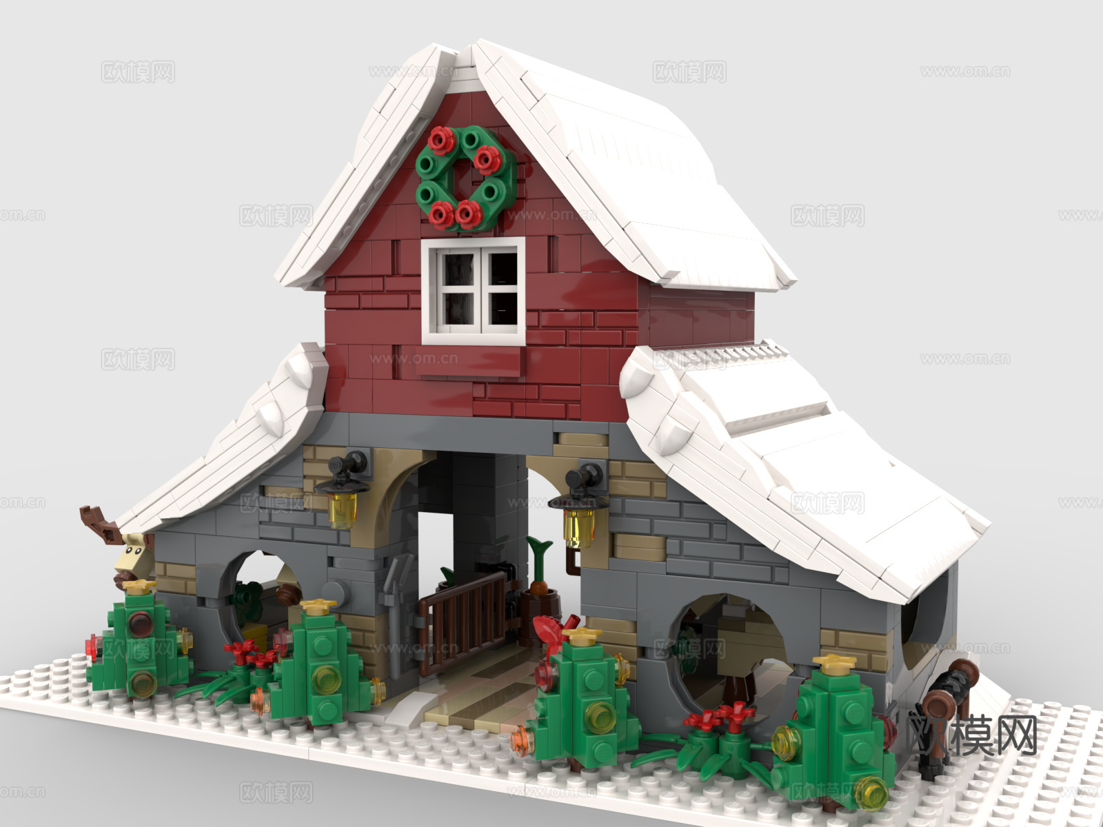 乐高 LEGO 玩具 积木 圣诞雪屋 驯鹿 圣诞节玩具3d模型