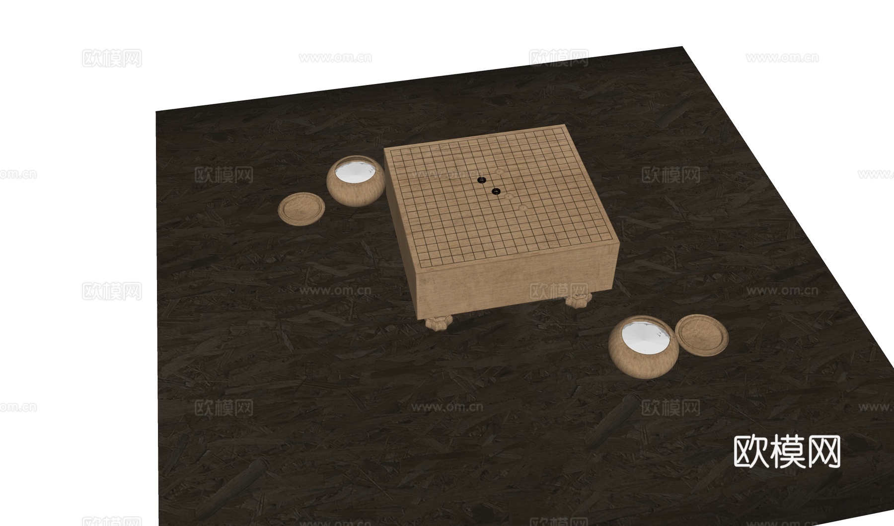 围棋 五子棋 棋盘3d模型