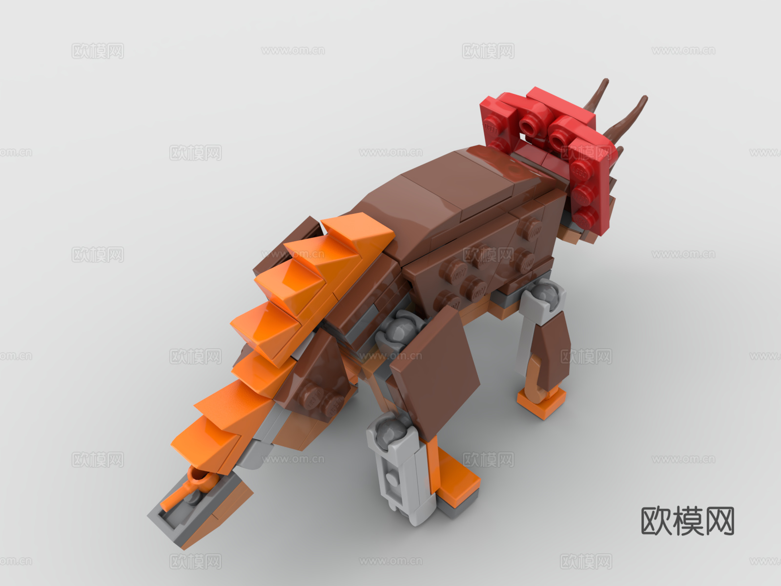 乐高 LEGO 玩具 积木 三角龙 恐龙3d模型