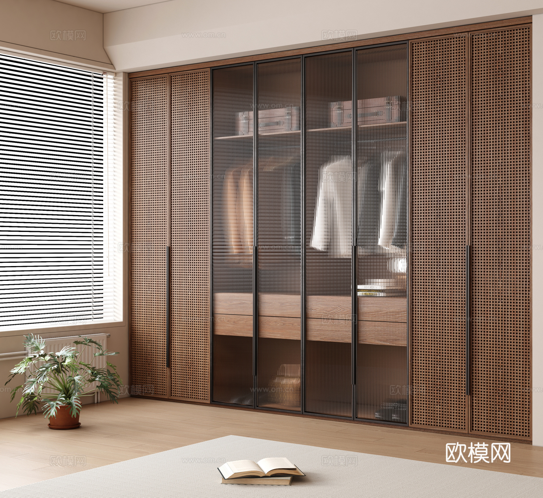 侘寂衣柜 衣橱3d模型下载