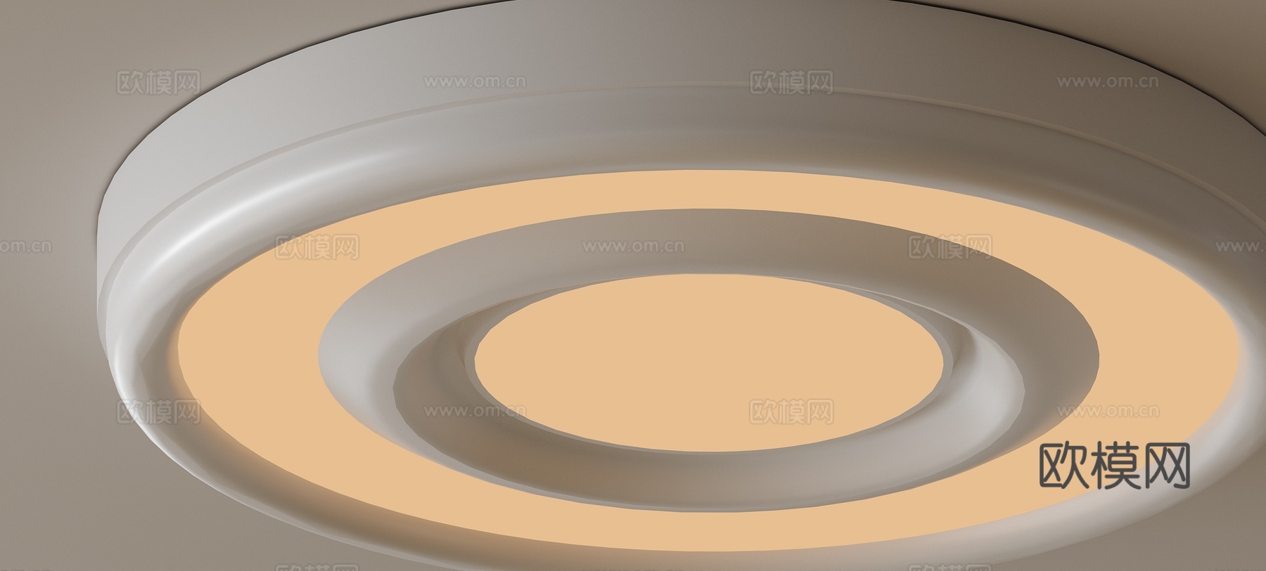 现代吸顶灯 卧室吸顶灯su模型下载（渲染图2）