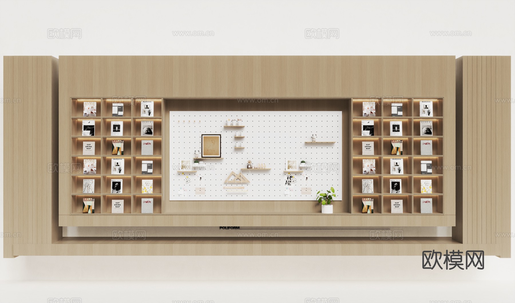 现代沙发背景墙3d模型下载