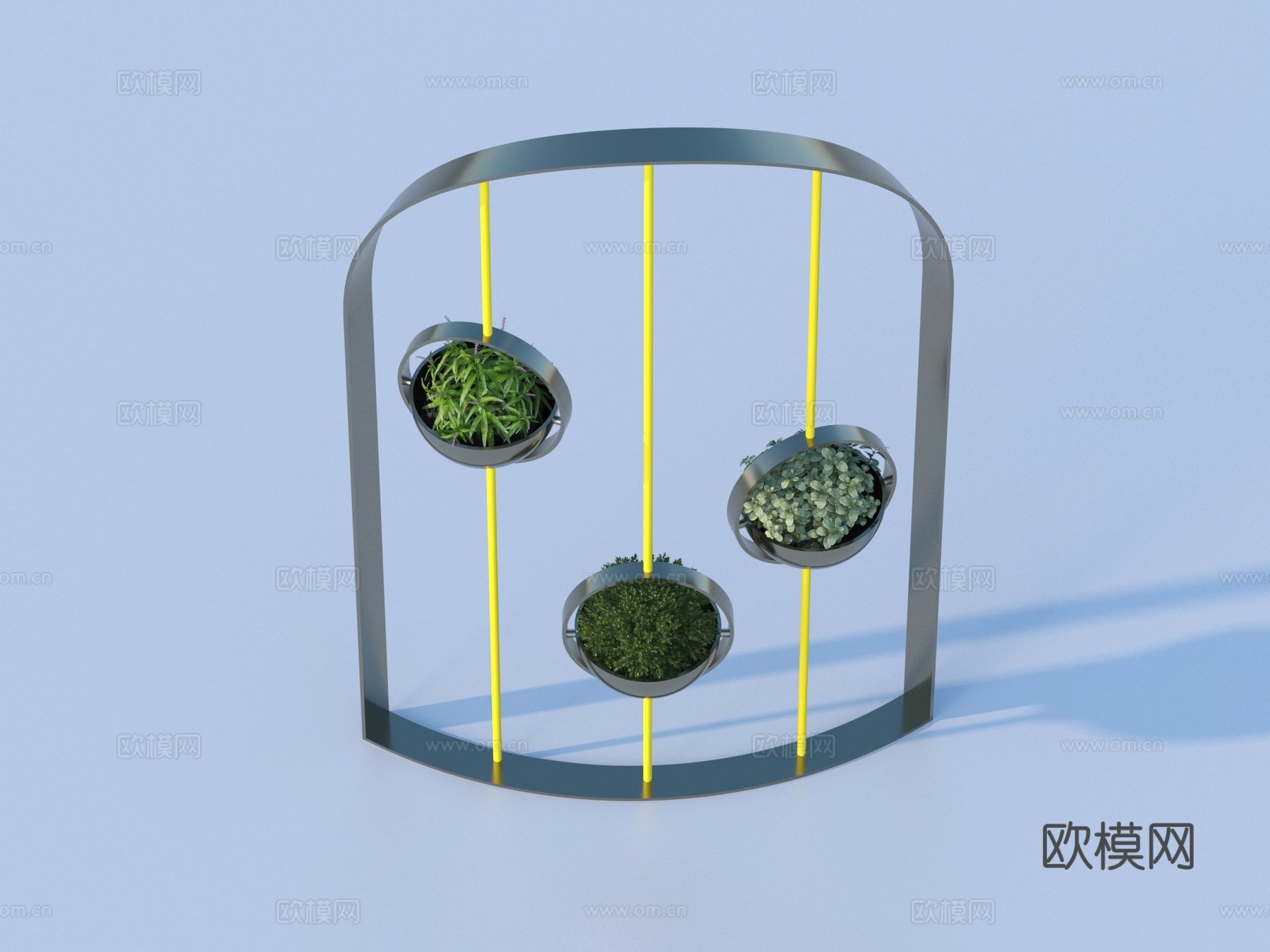 吊篮 花盆 盆栽 绿植 植物3d模型