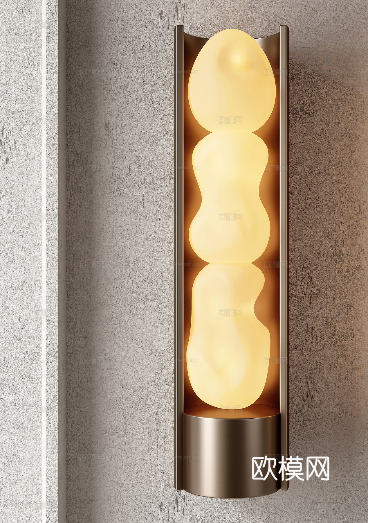 现代壁灯3d模型下载（渲染图2）