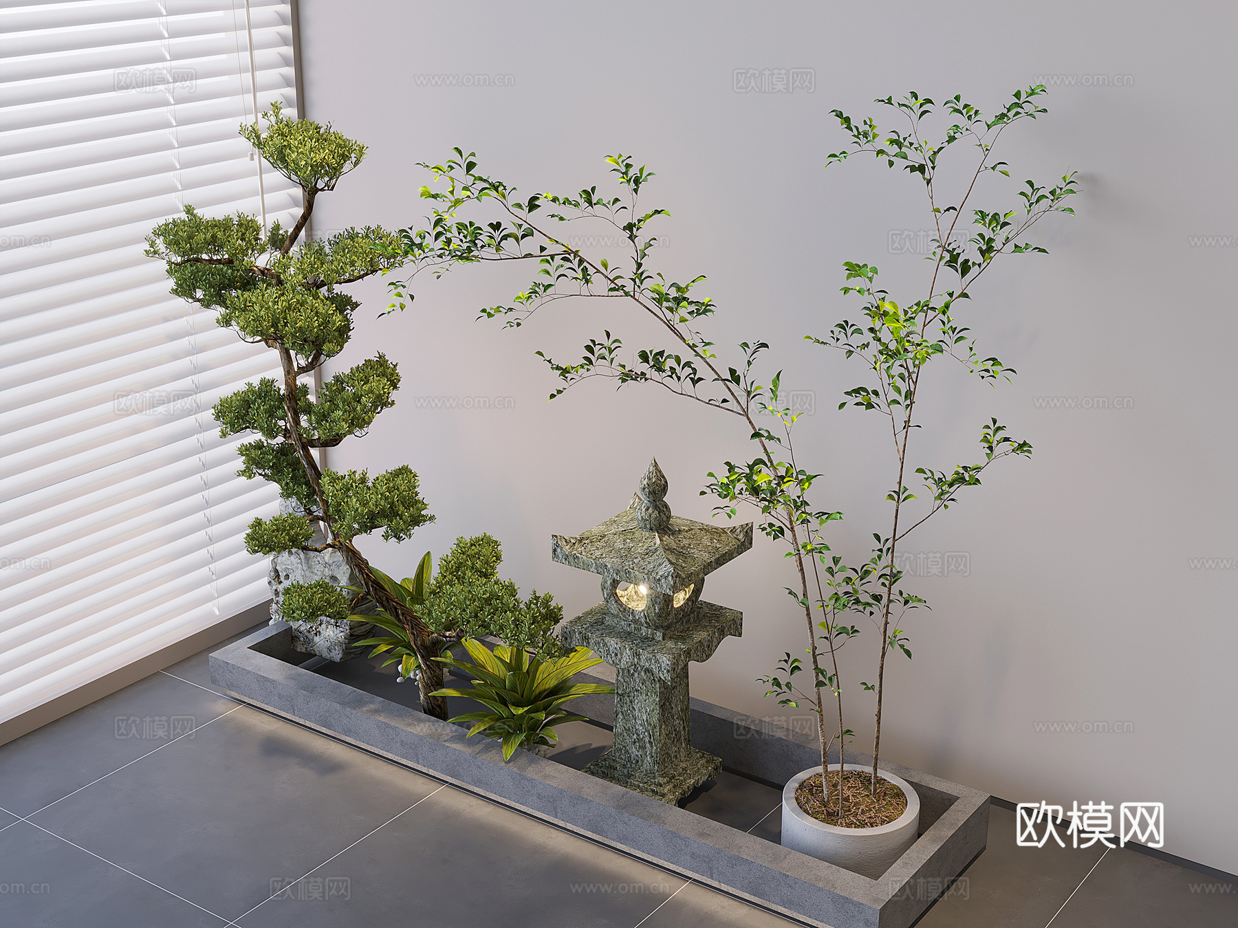 绿植植物 景观小品 植物堆su模型