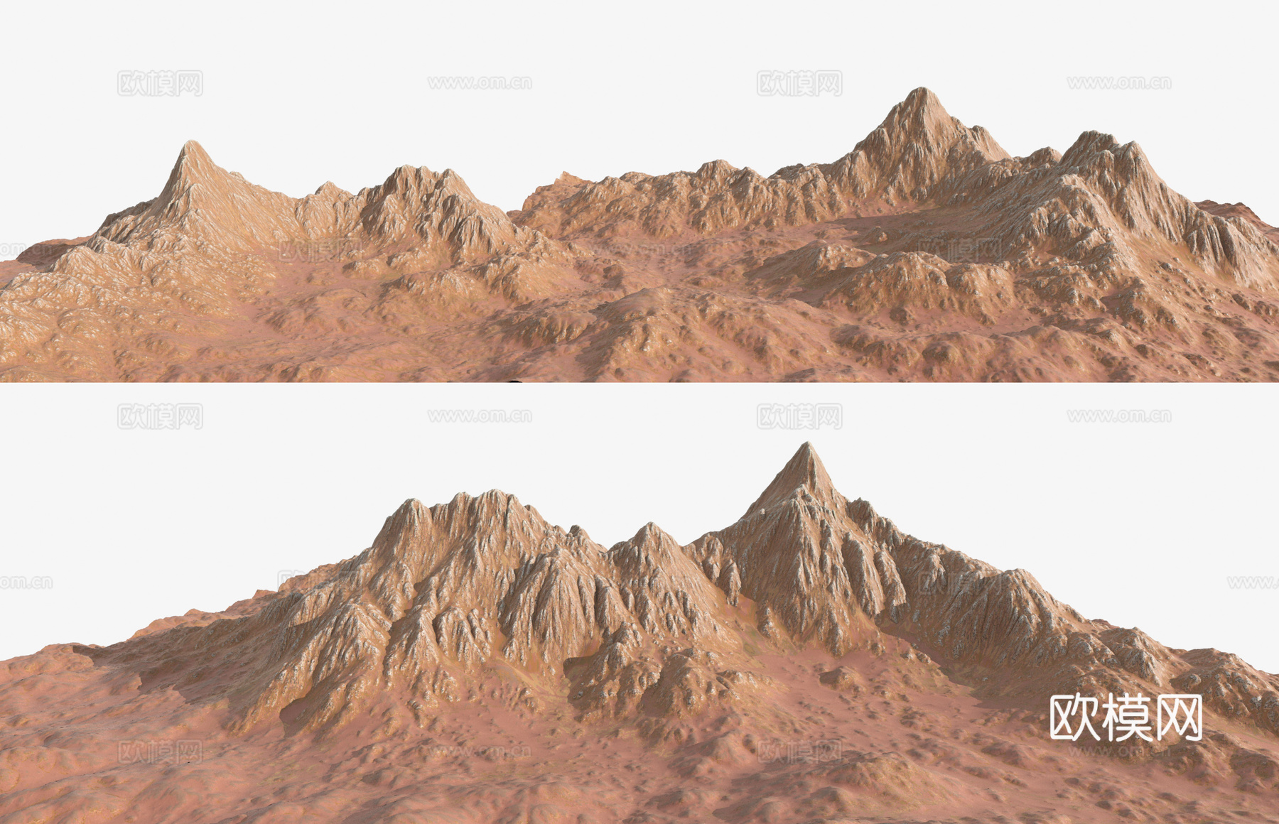 现代山地 山脉3d模型