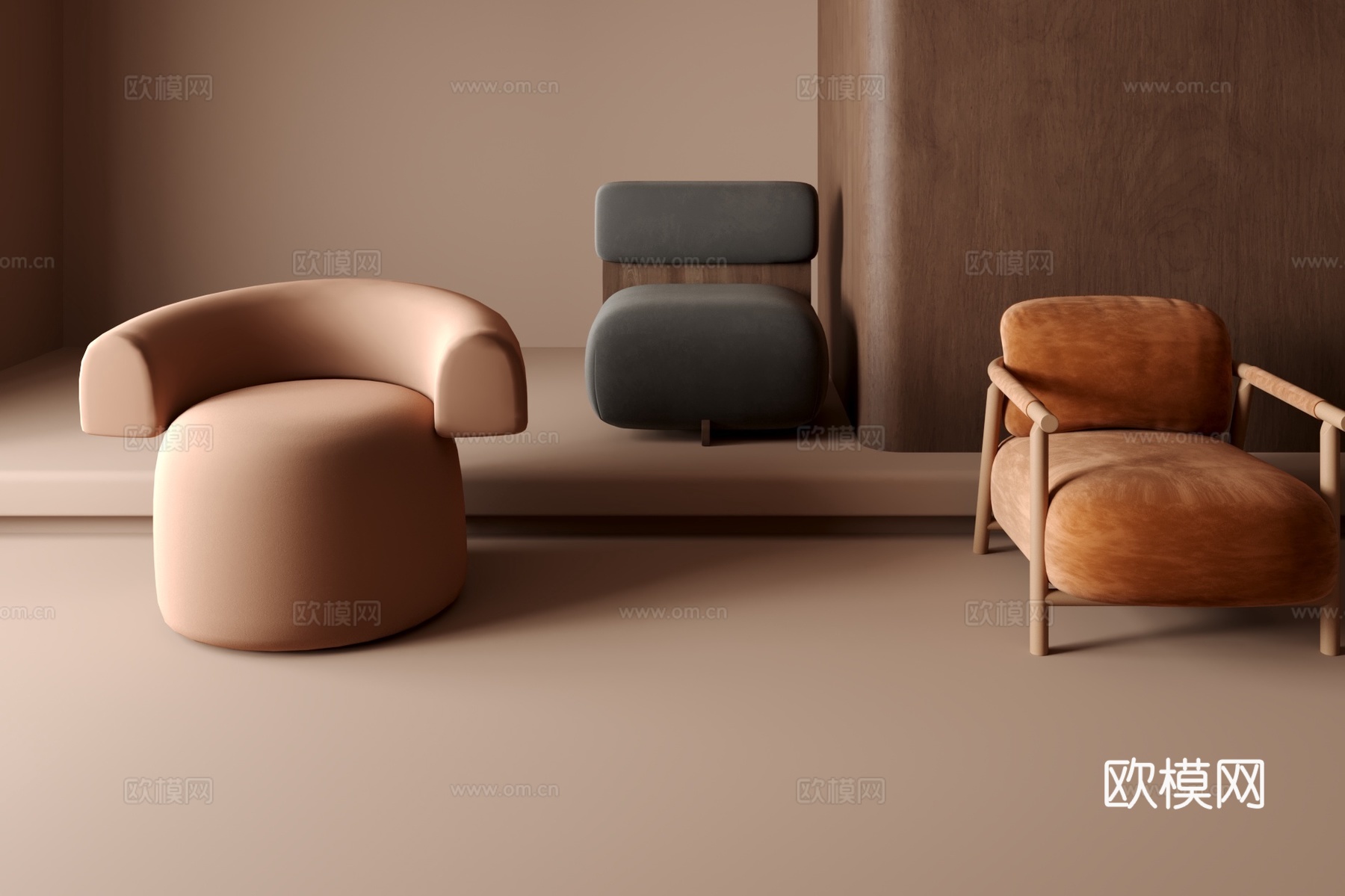 单人沙发3d模型下载