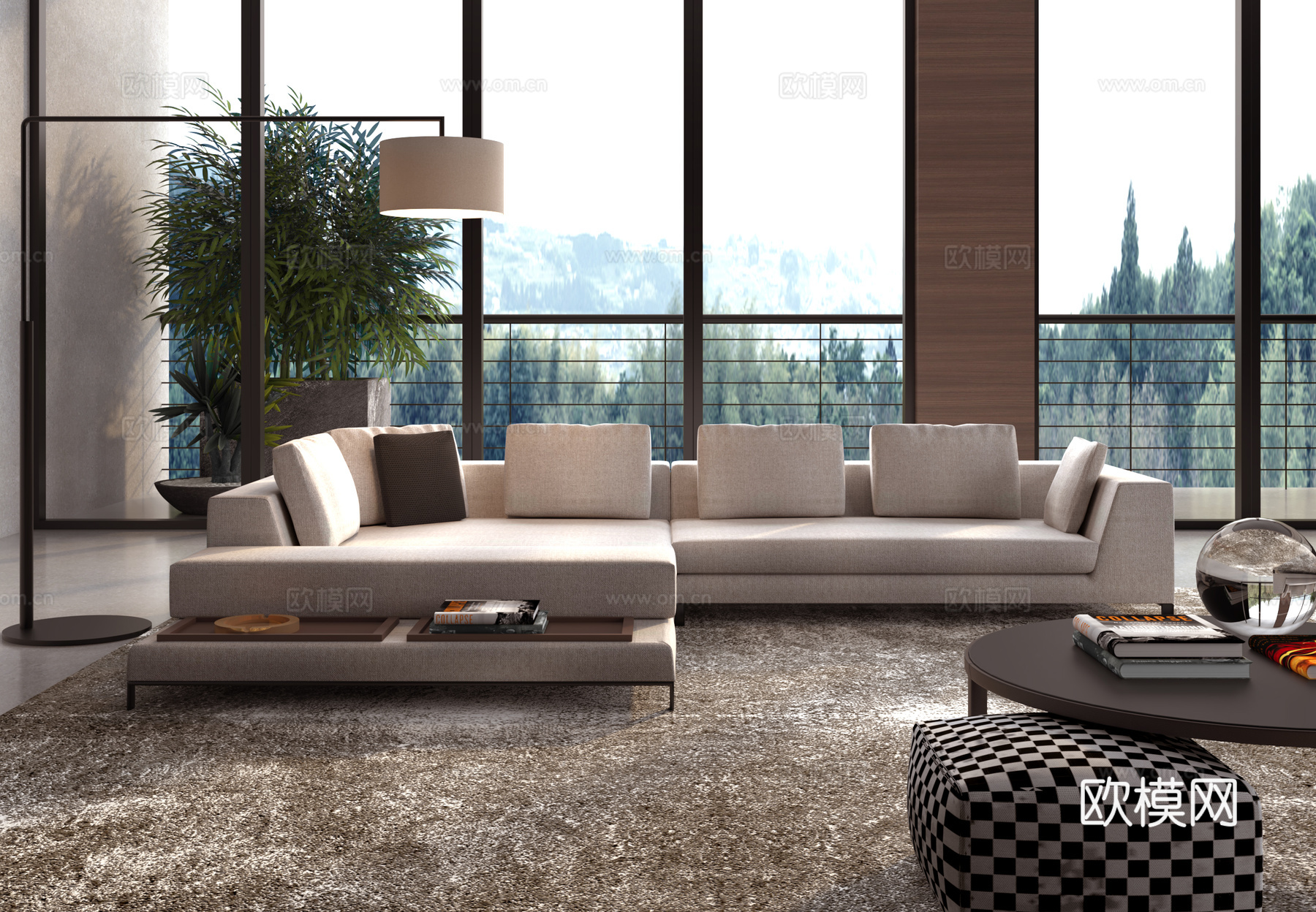 Minotti 组合沙发3d模型