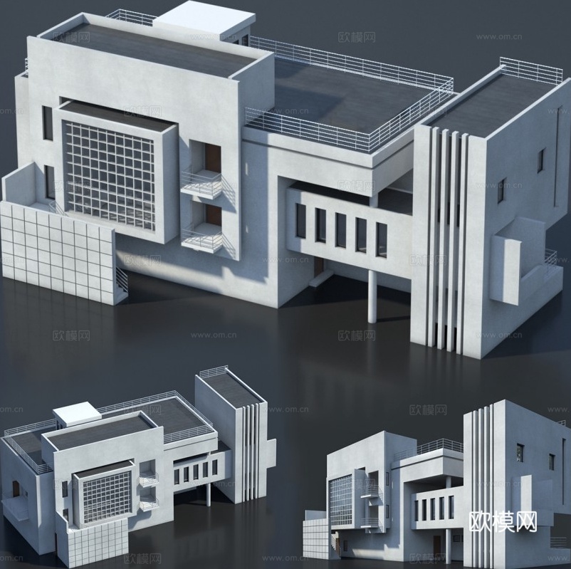 建筑厂房 工厂办公楼 单体建筑3d模型