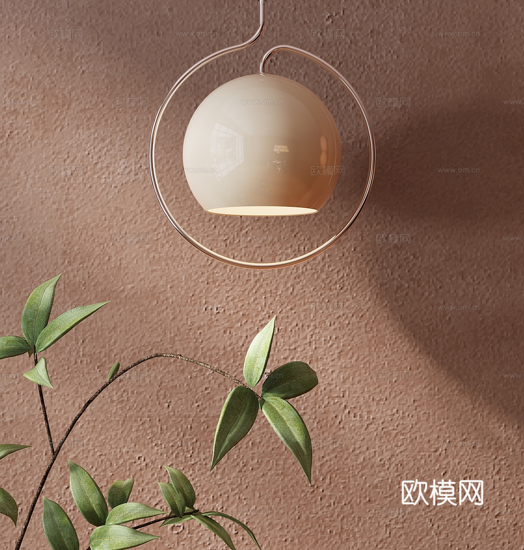 中古风小吊灯3d模型下载