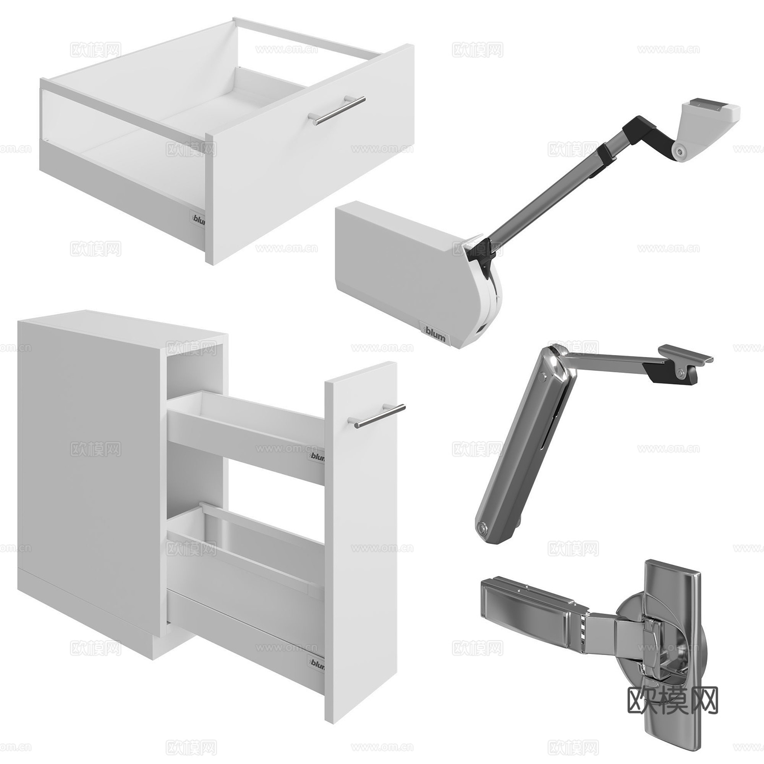 门把手 橱柜拉手 抽屉柜拉手3d模型