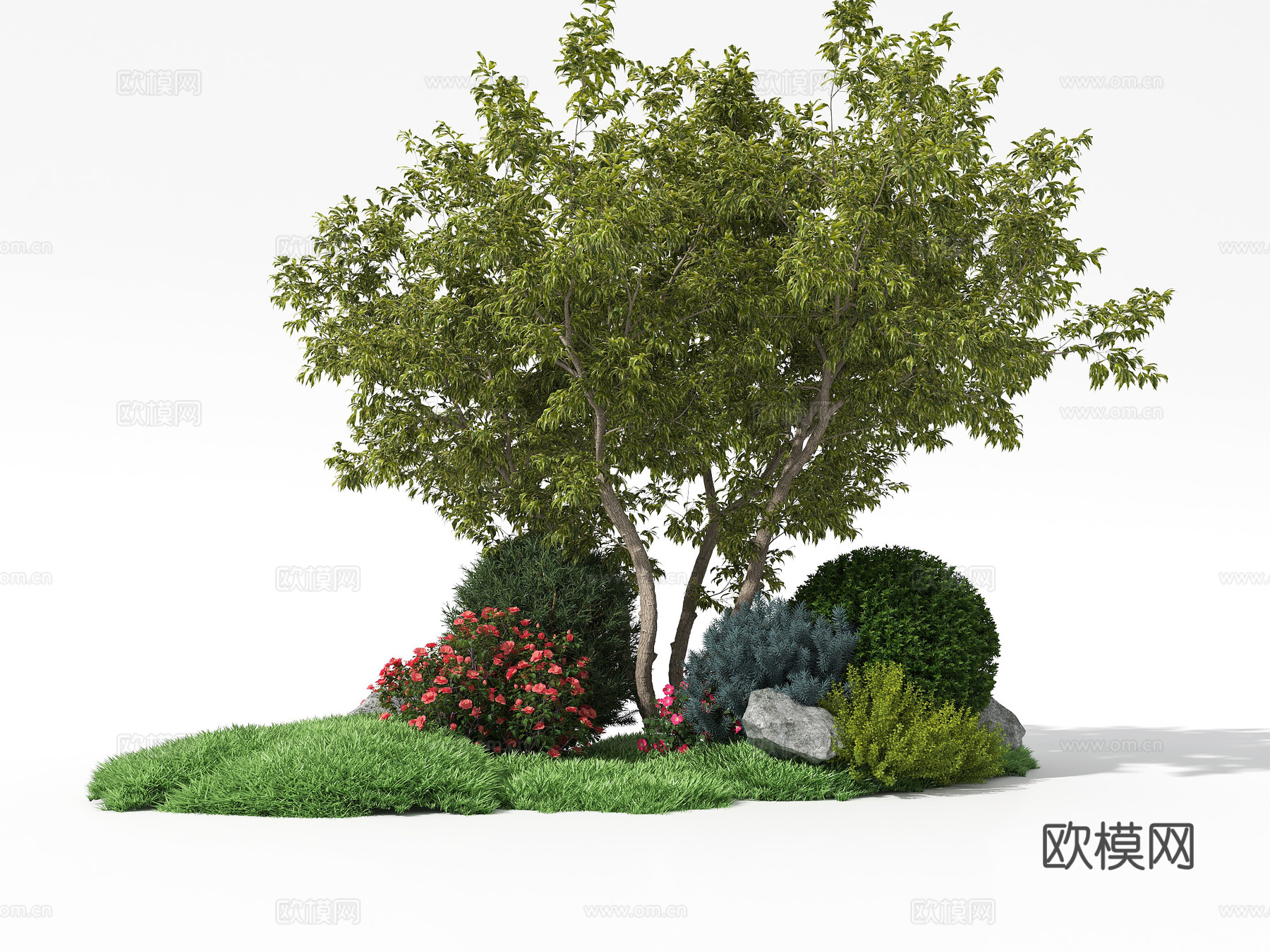 植物造景 植物堆3d模型