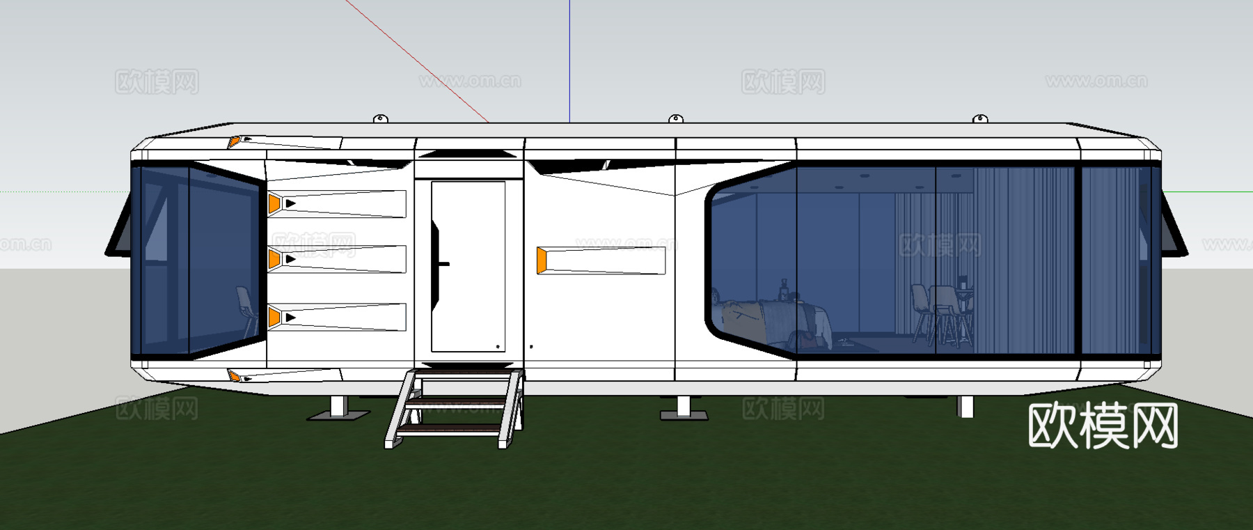 太空舱民宿su模型