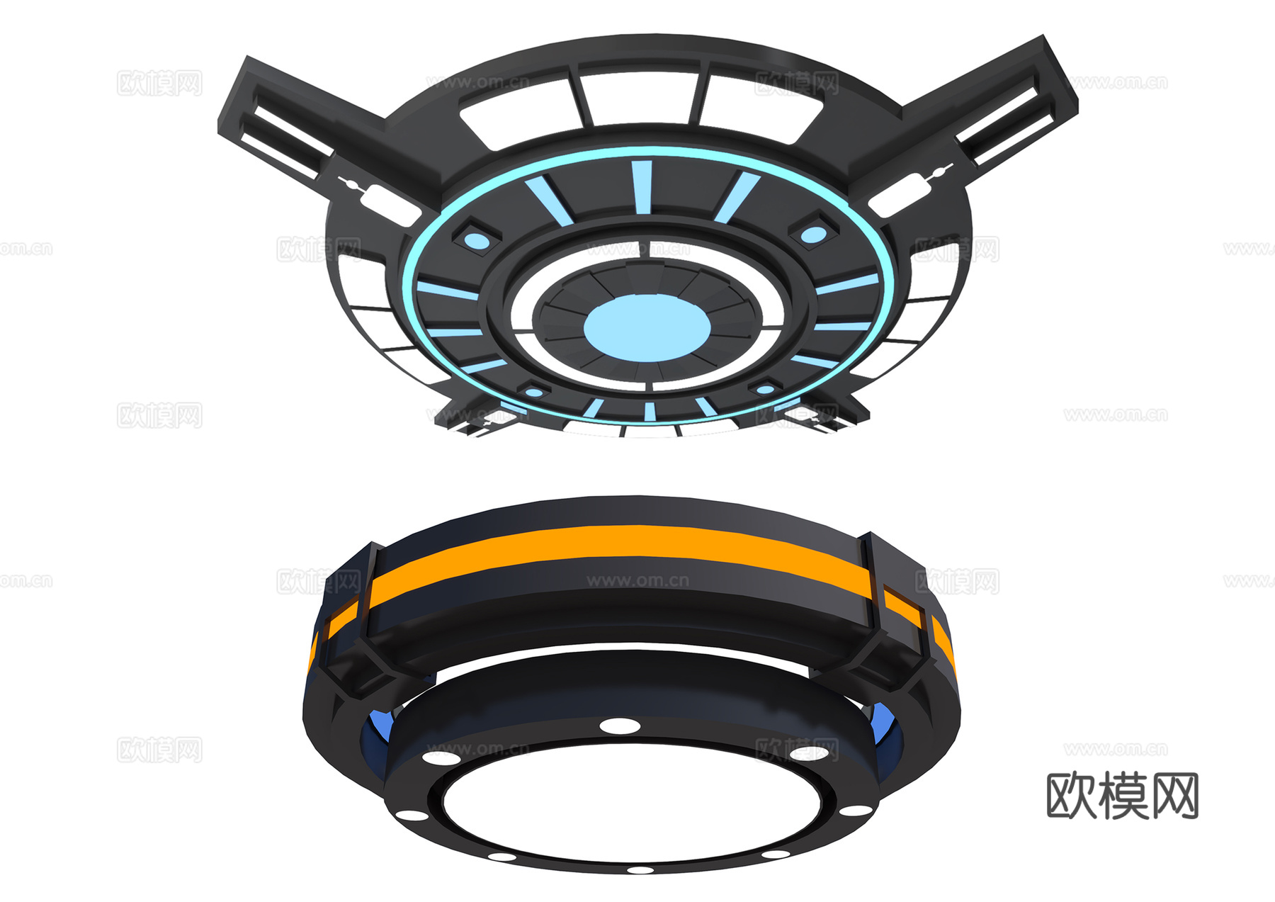 现代网吧装饰灯 异形吸顶灯3d模型