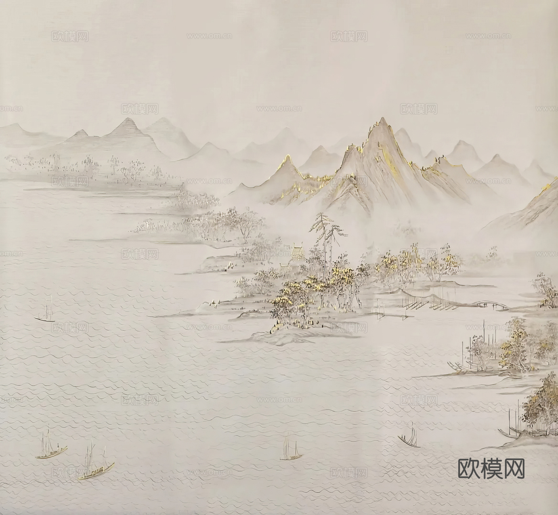 高清新中式壁纸壁画下载