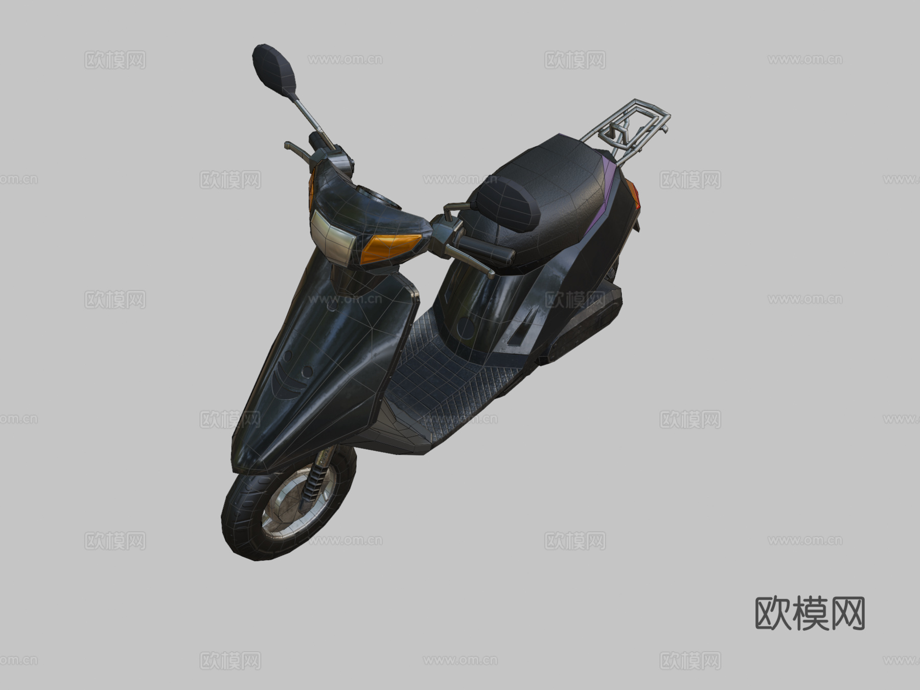 女式摩托车3d模型下载（渲染图2）