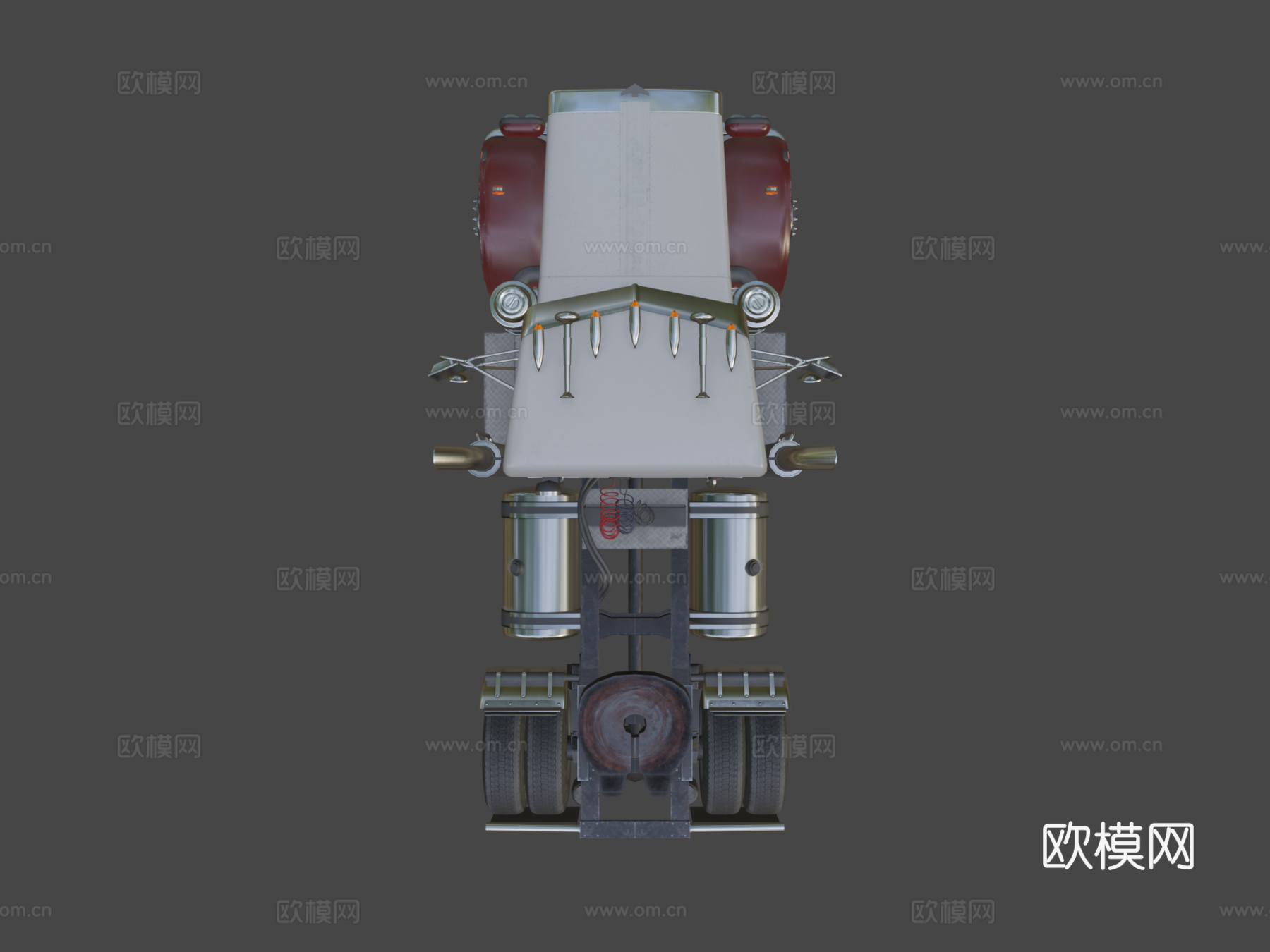 半挂汽车卡车3d模型