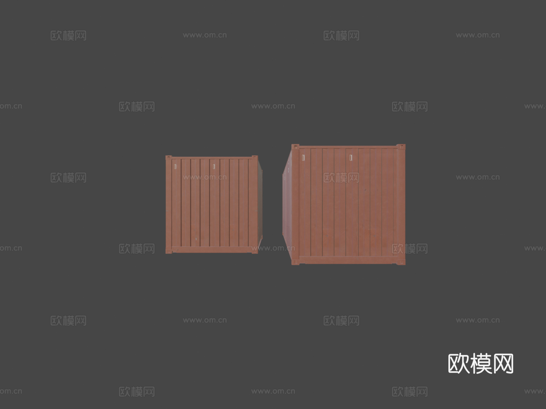 货运集装箱 运输箱3d模型下载（渲染图5）