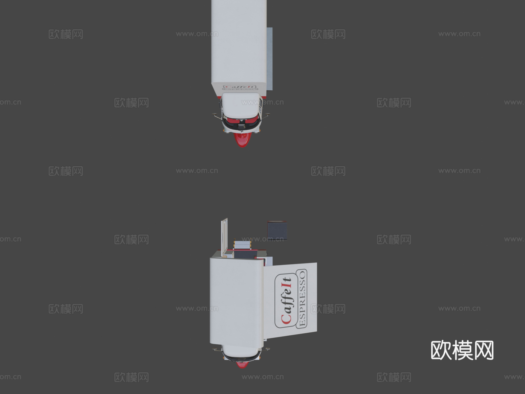 小吃车 贩卖车 摊位车3d模型