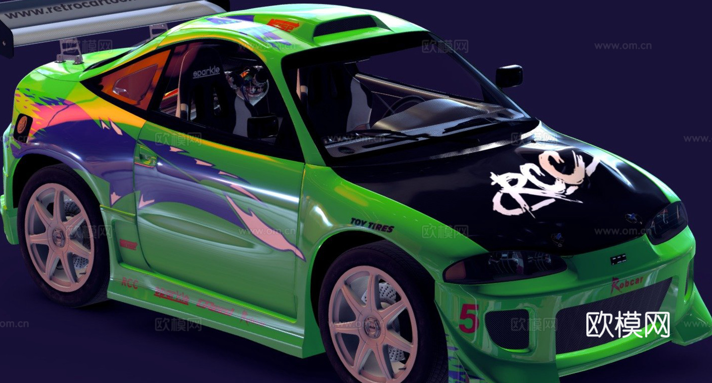 汽车 街头赛车3d模型下载（渲染图1）