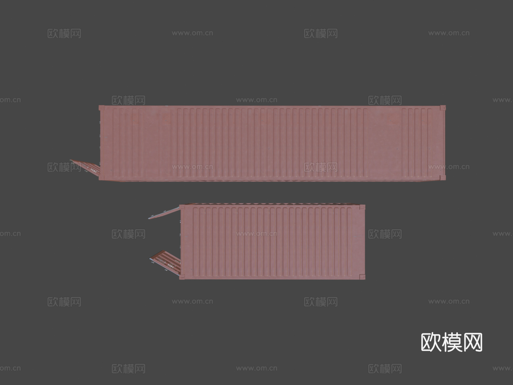货运集装箱 运输箱3d模型下载（渲染图7）