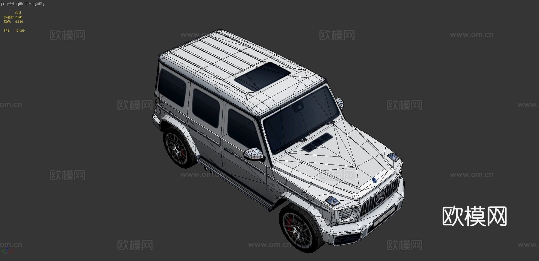 奔驰G63 AMG 2019 汽车 轿车3d模型