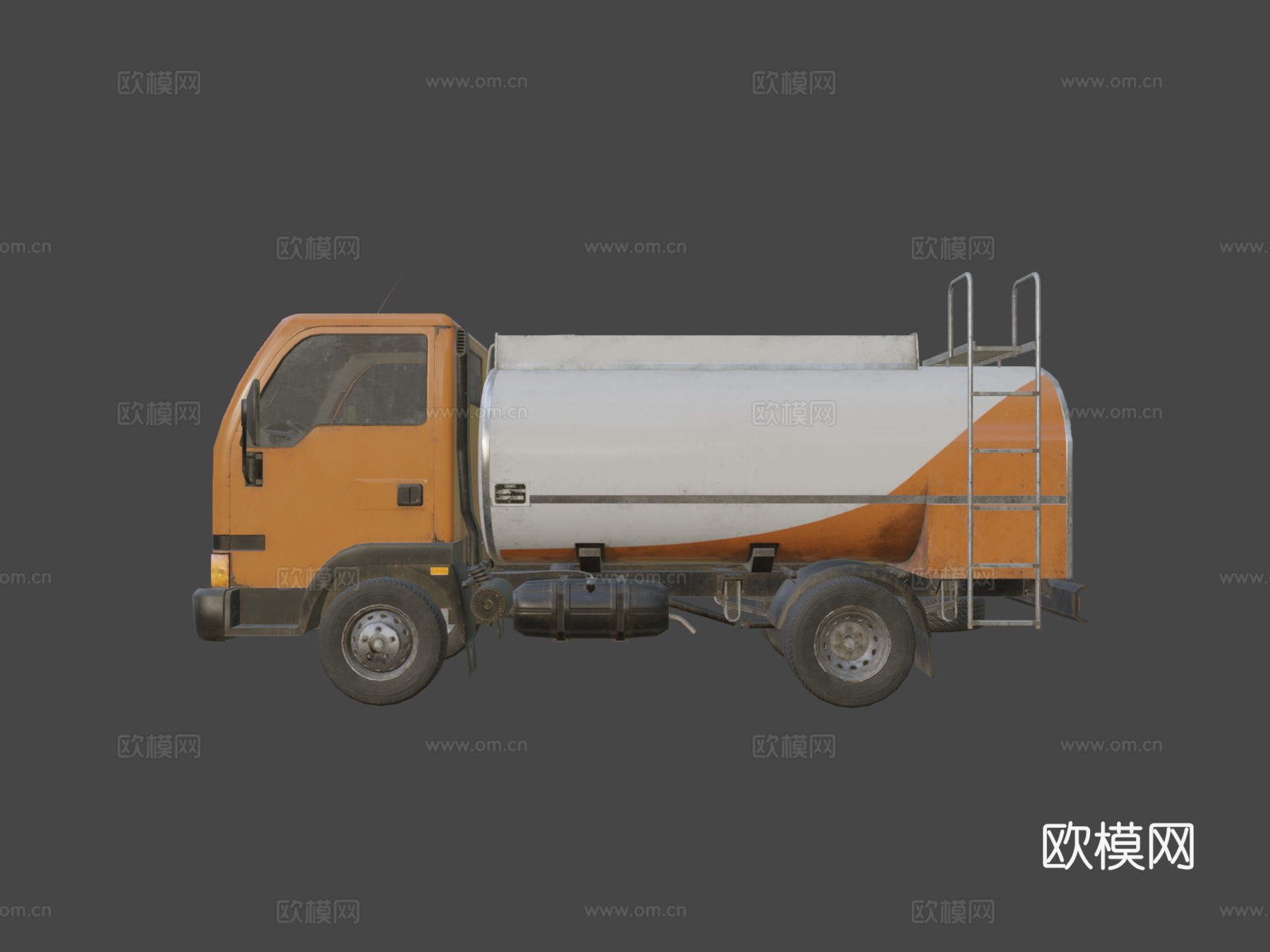 水罐车 运输车 水泥车3d模型下载（渲染图7）