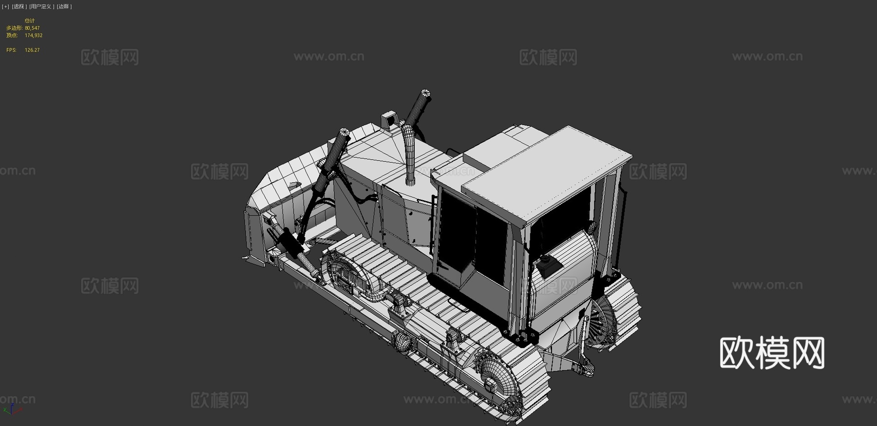 推土机 挖掘机 铲土机3d模型