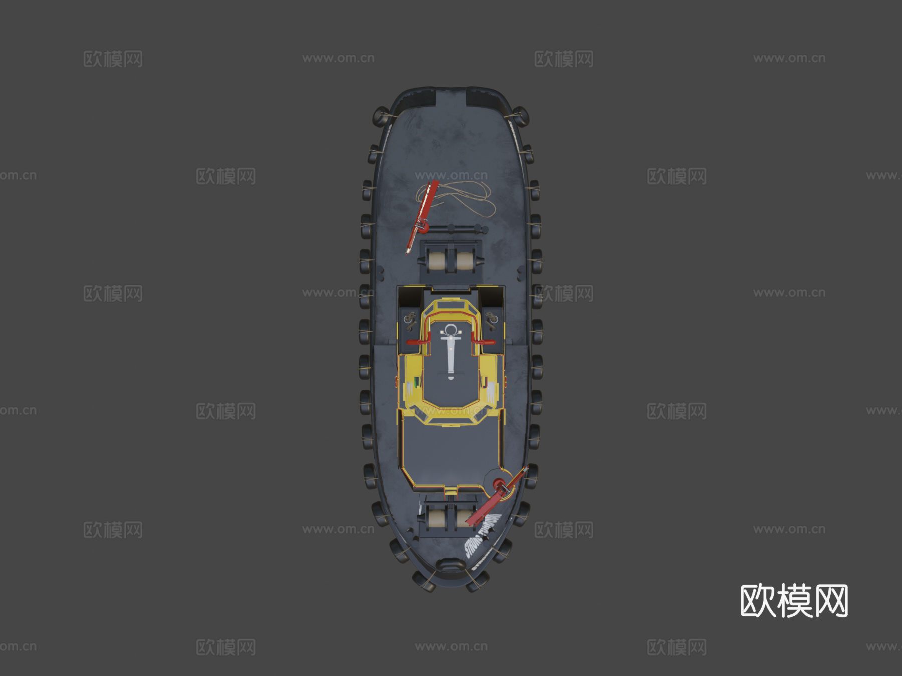 拖船3d模型下载（渲染图6）