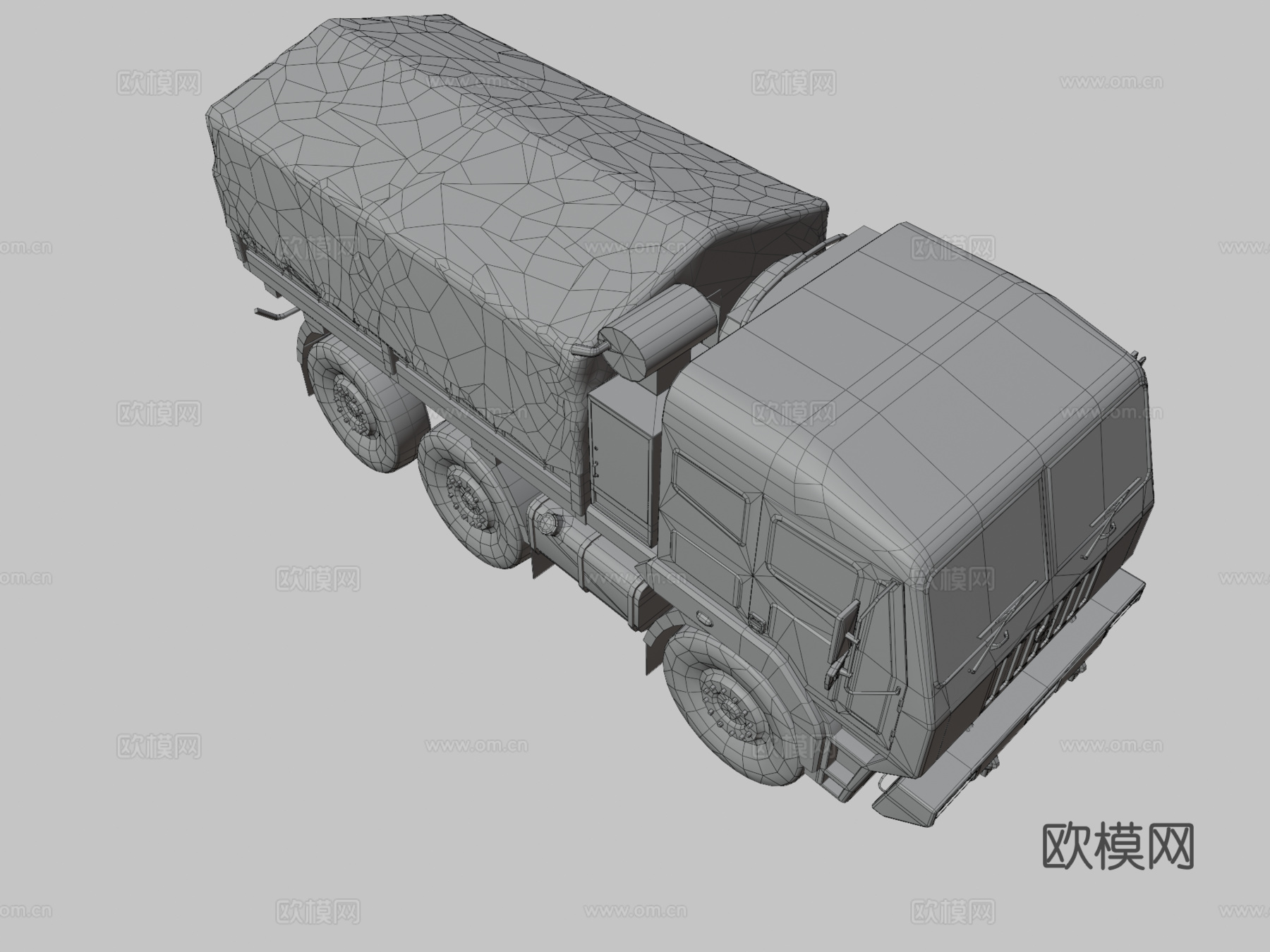 x6军用卡车3d模型