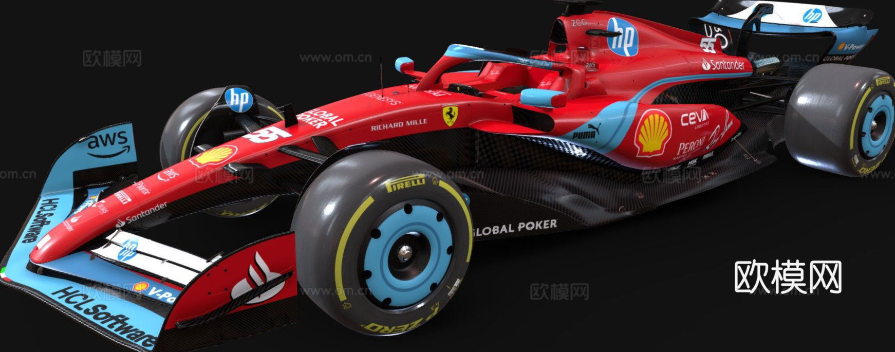 F1法拉利SF-24 汽车 赛车3d模型