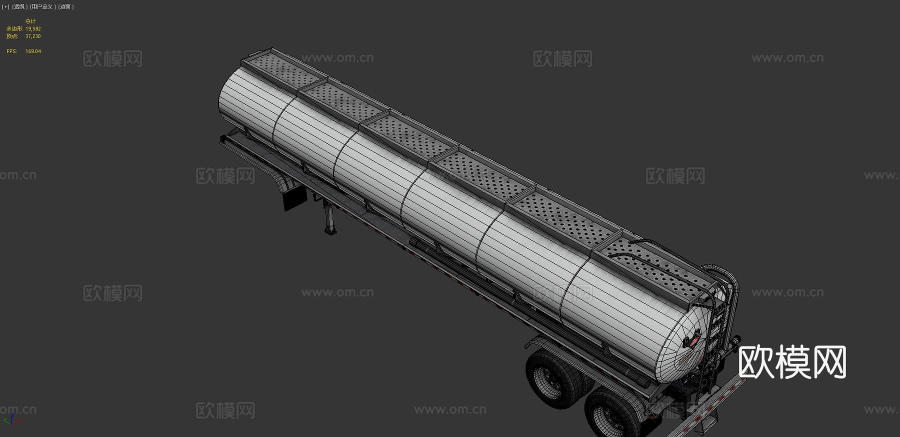 油罐车 半挂车3d模型