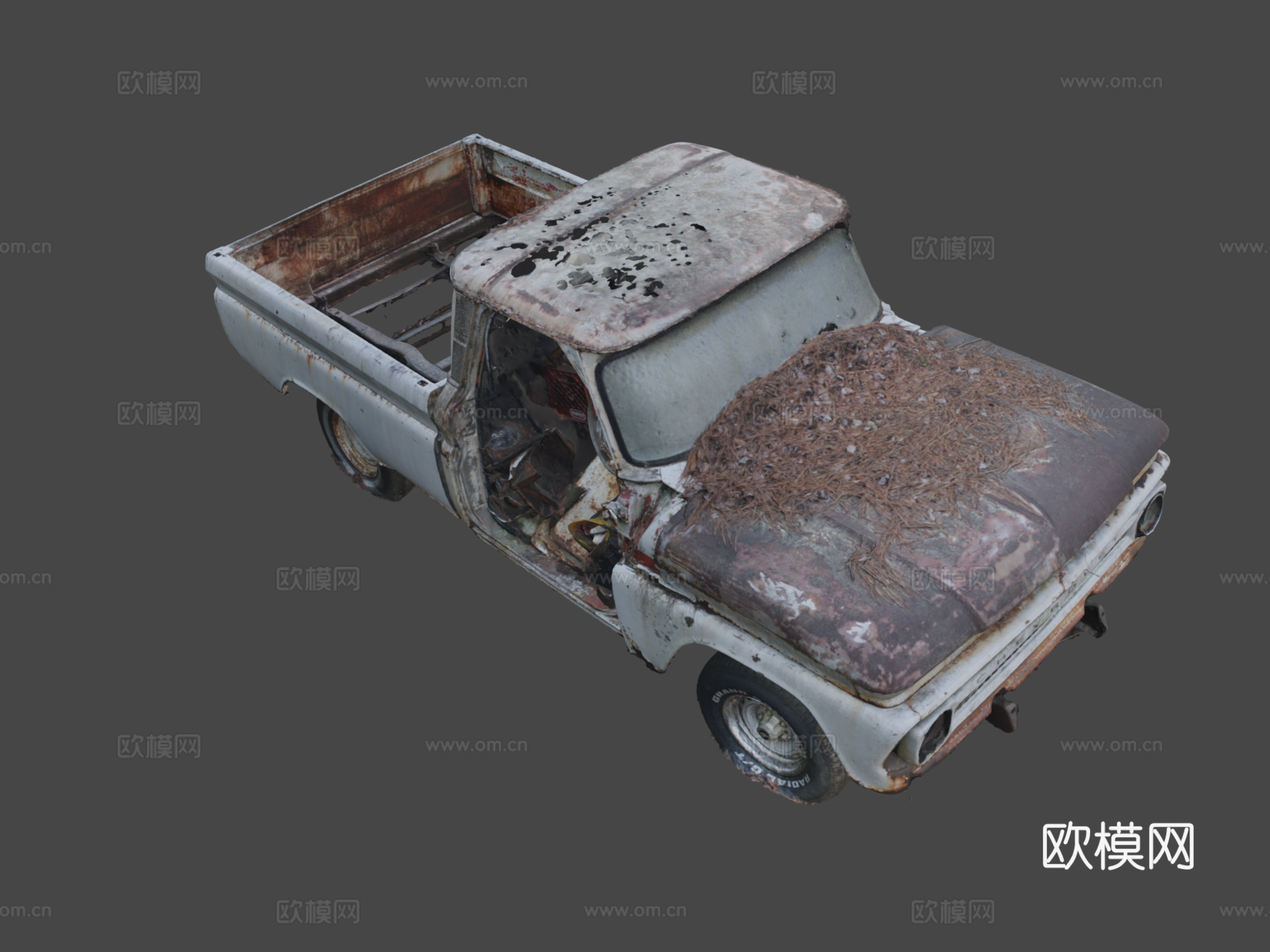 废弃零件卡车3d模型下载（渲染图5）