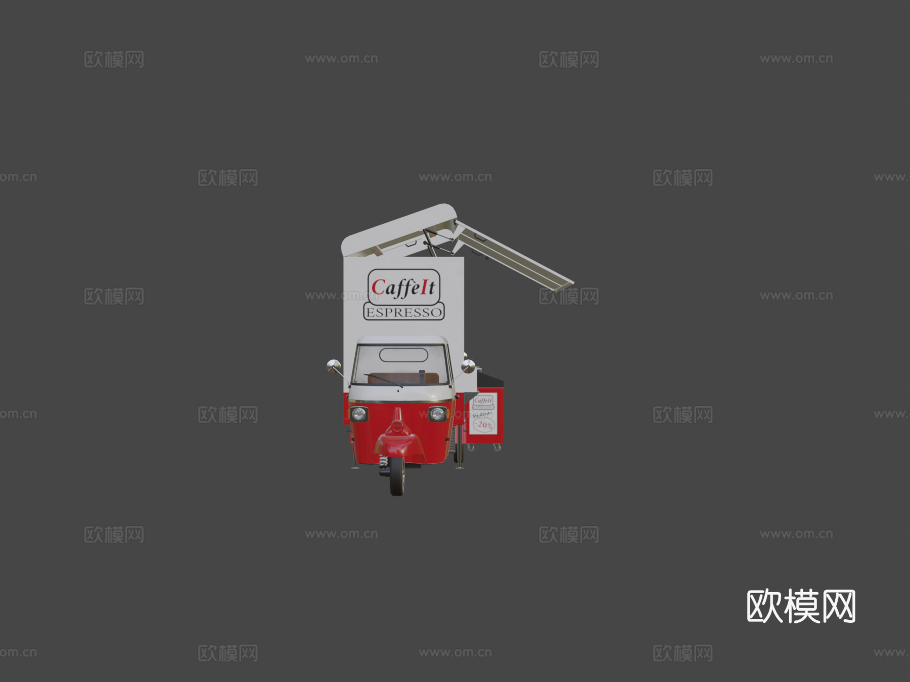 小吃车 贩卖车 摊位车3d模型