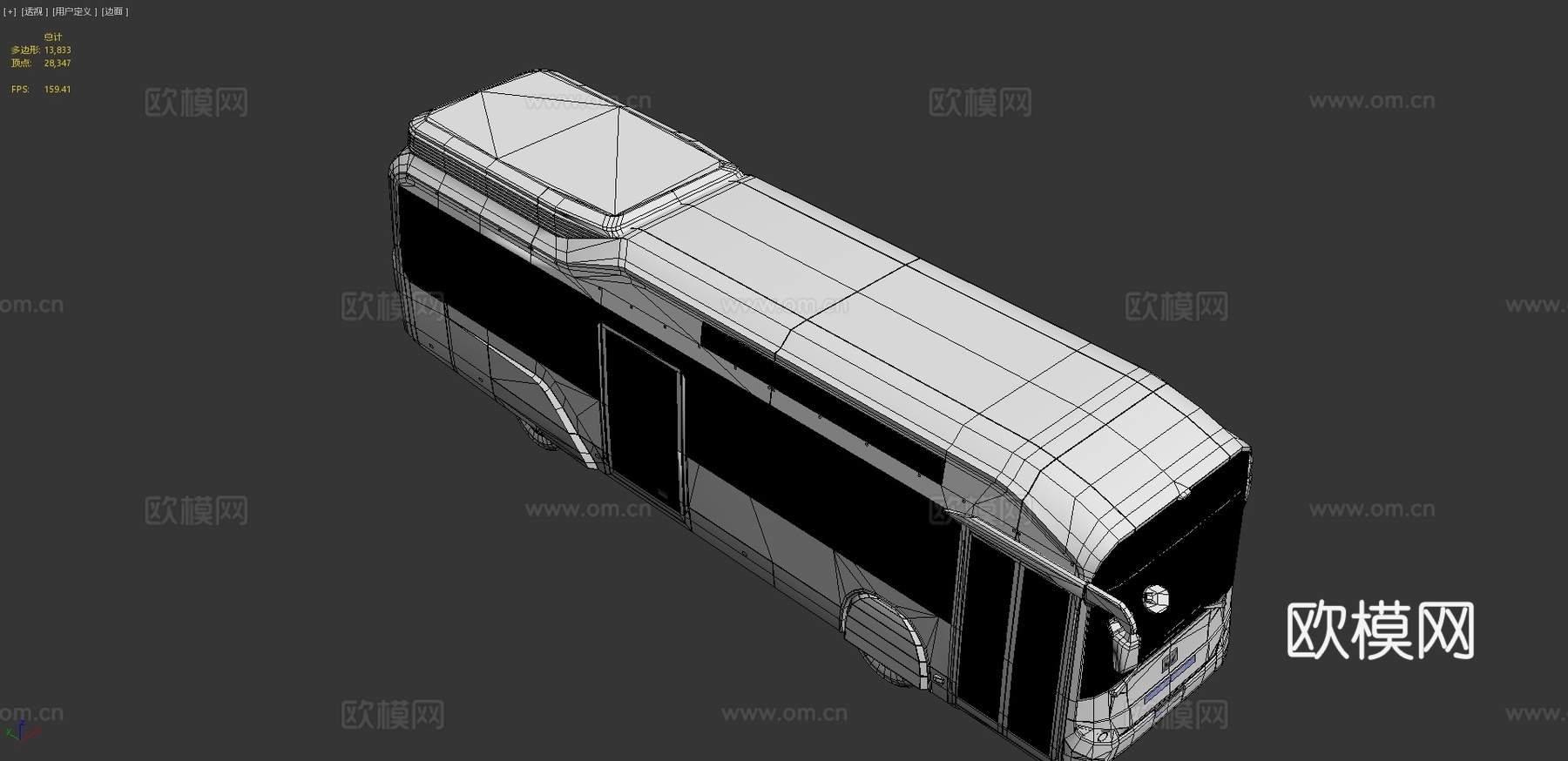 丰田S 公交车 巴士3d模型