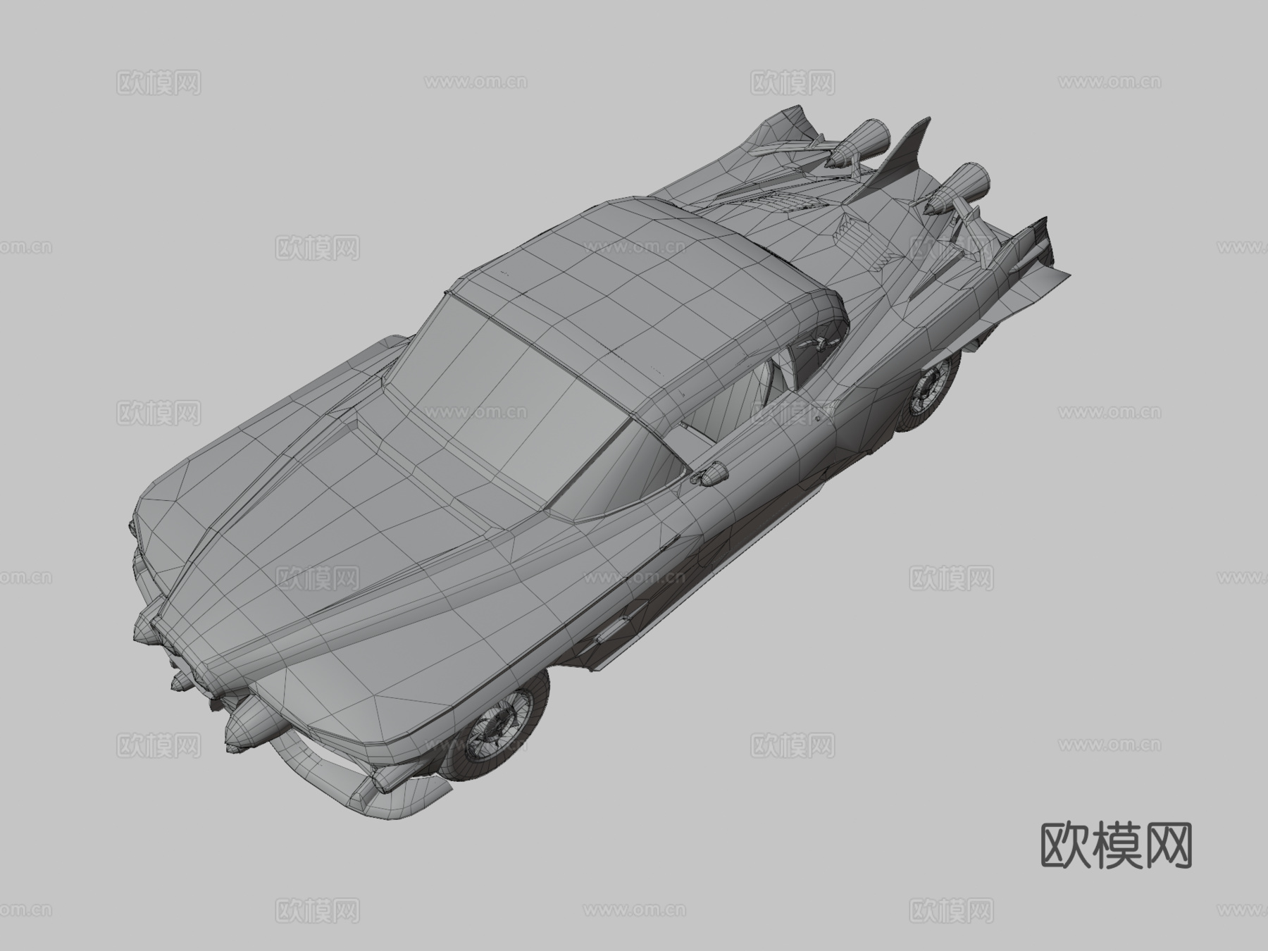 原子朋克汽车 轿车3d模型