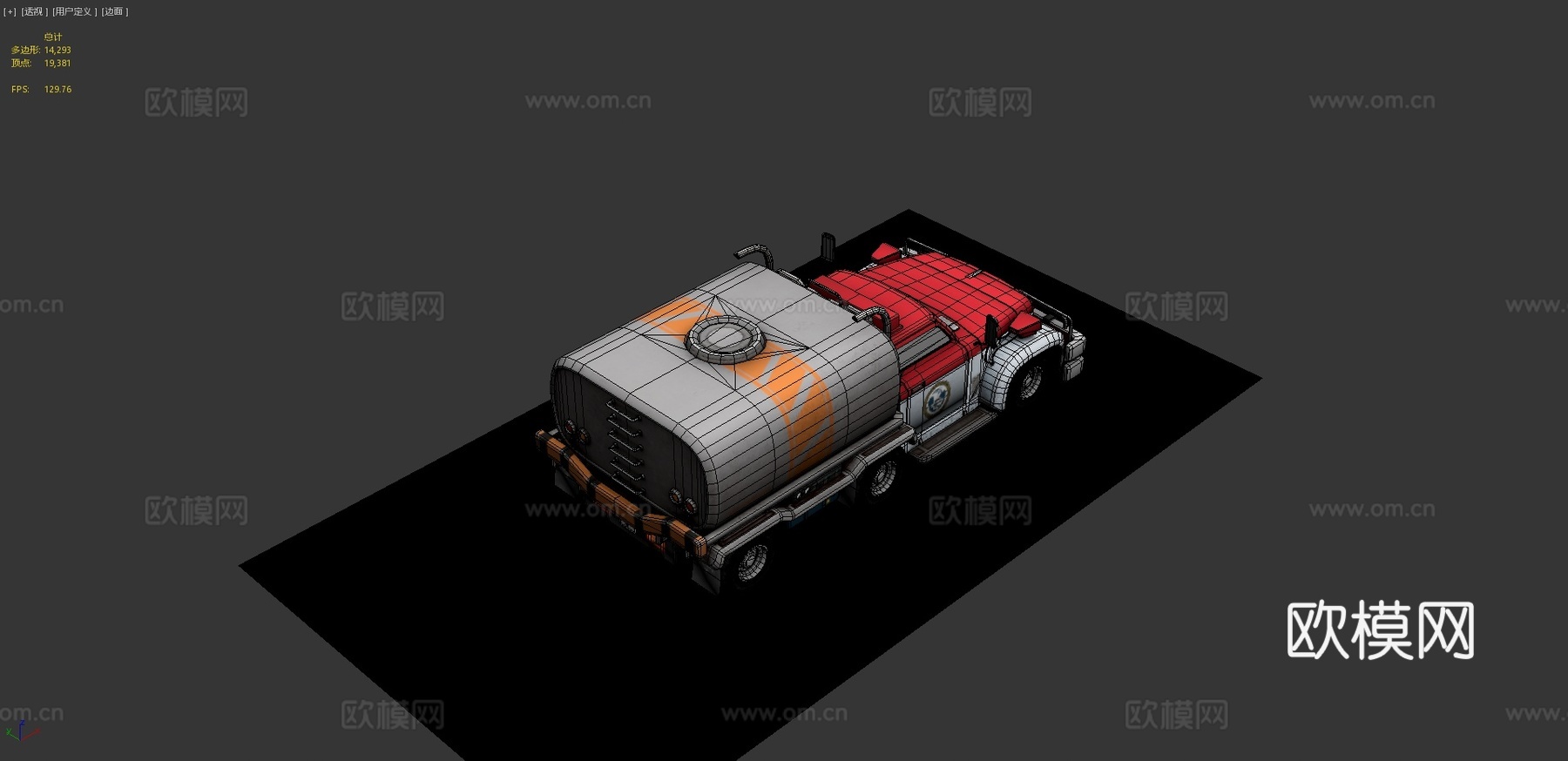 战前辐射油罐车su模型