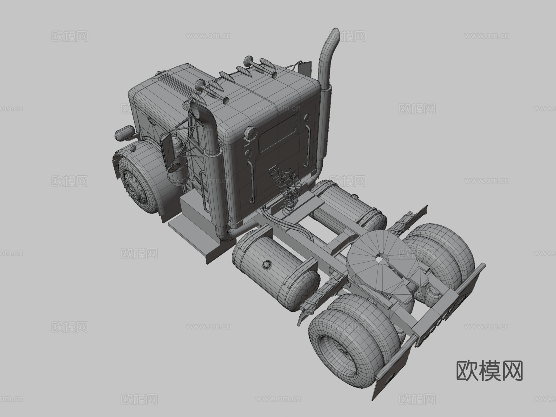 半挂汽车卡车3d模型