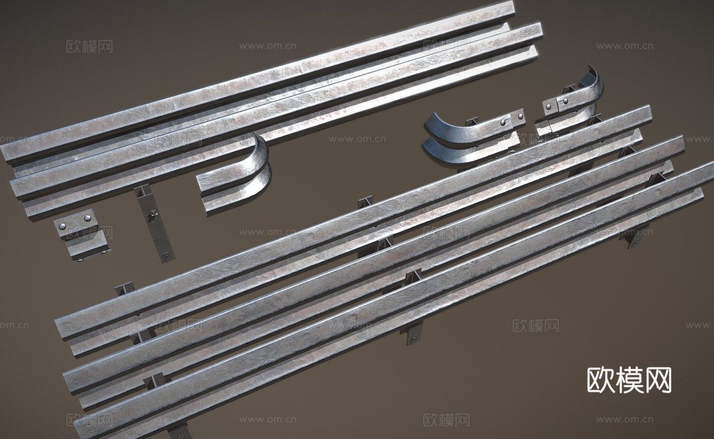 道路围栏3d模型