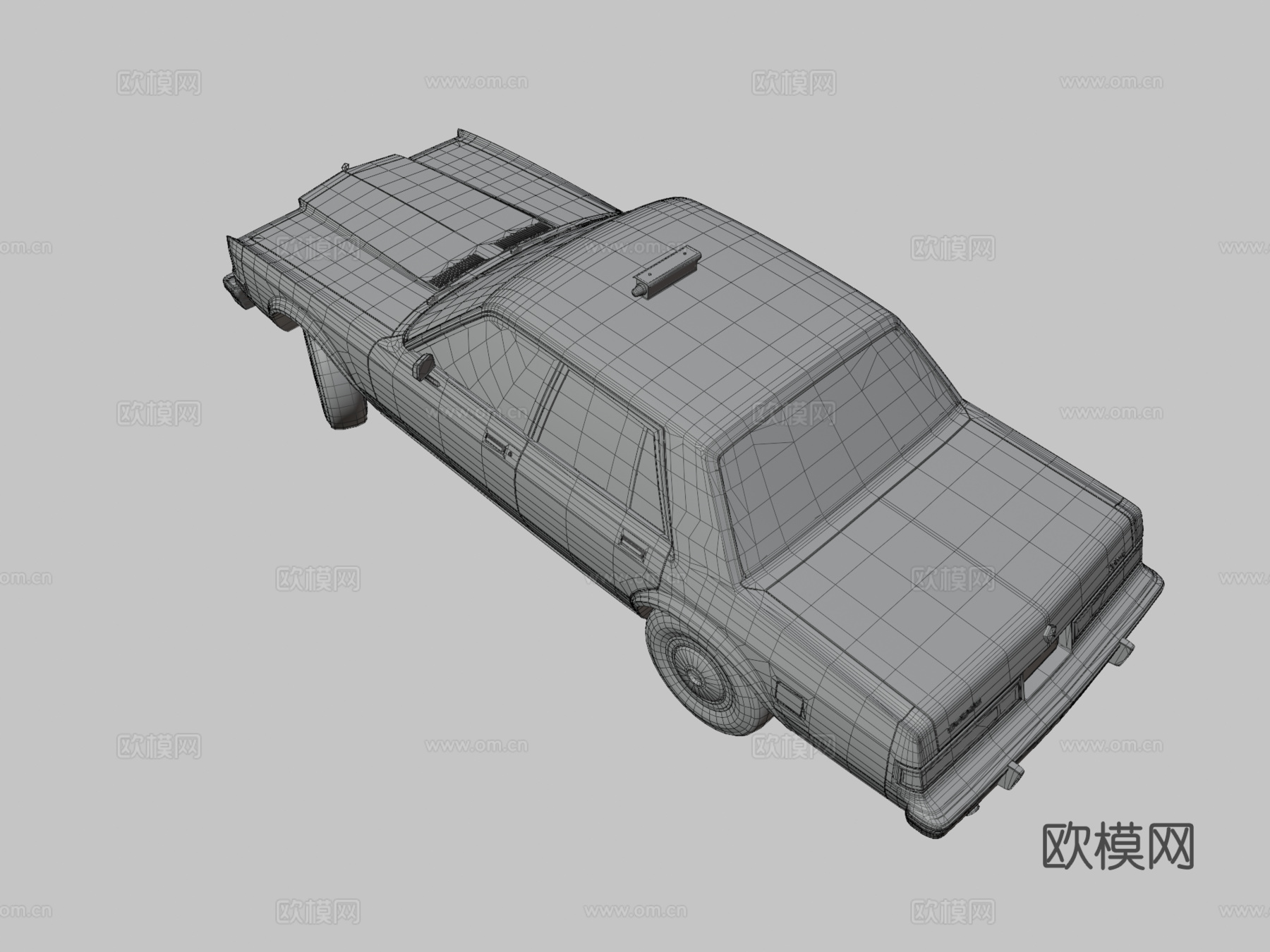 道奇外交官汽车 出租车 19813d模型