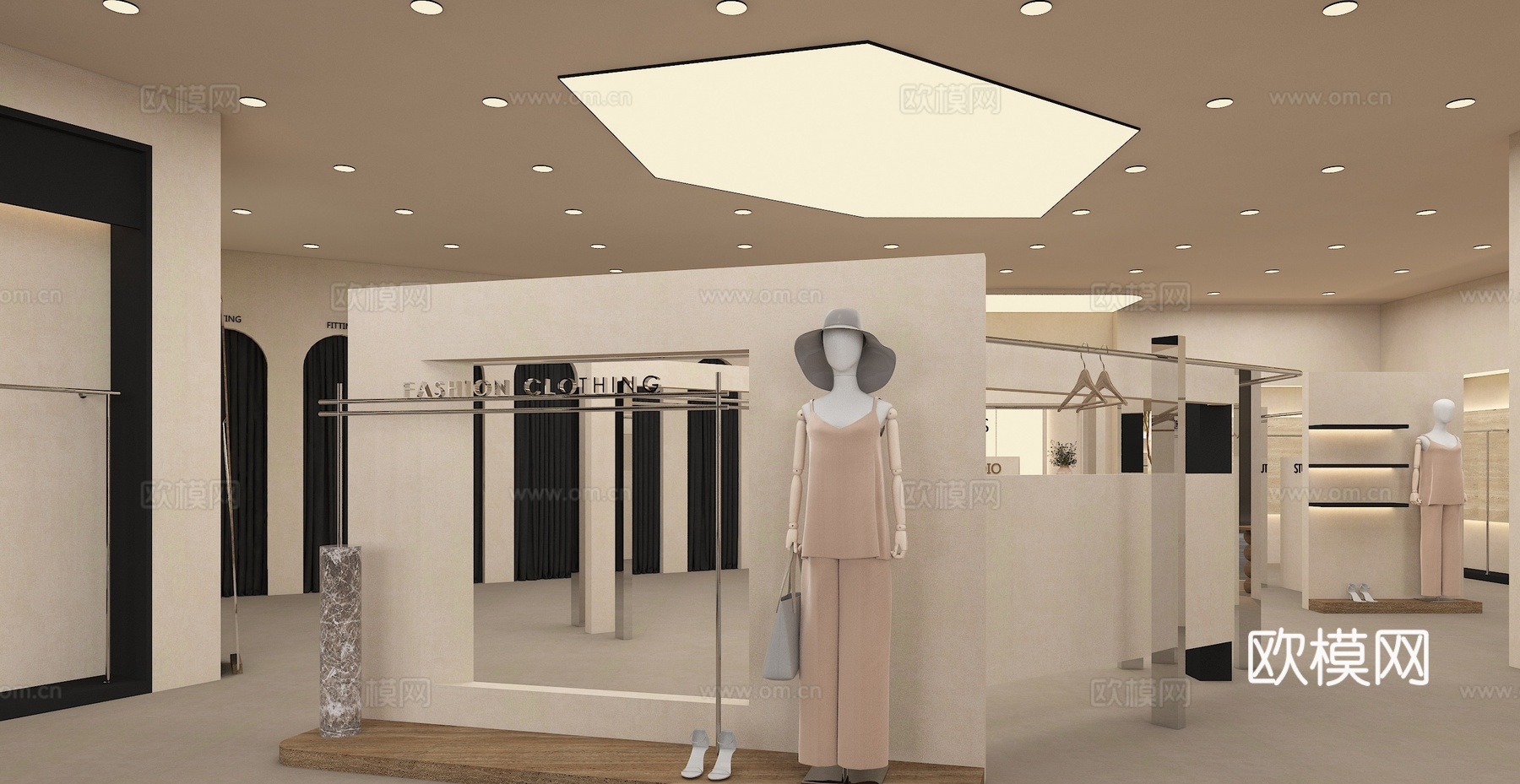 现代服装店 女装店3d模型