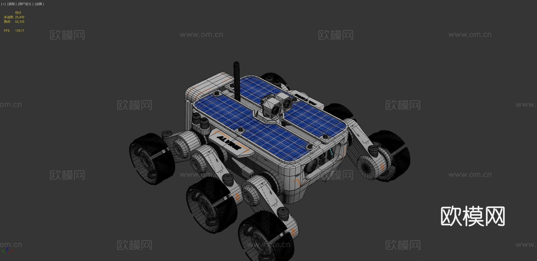 迷你探测车 探测器3d模型