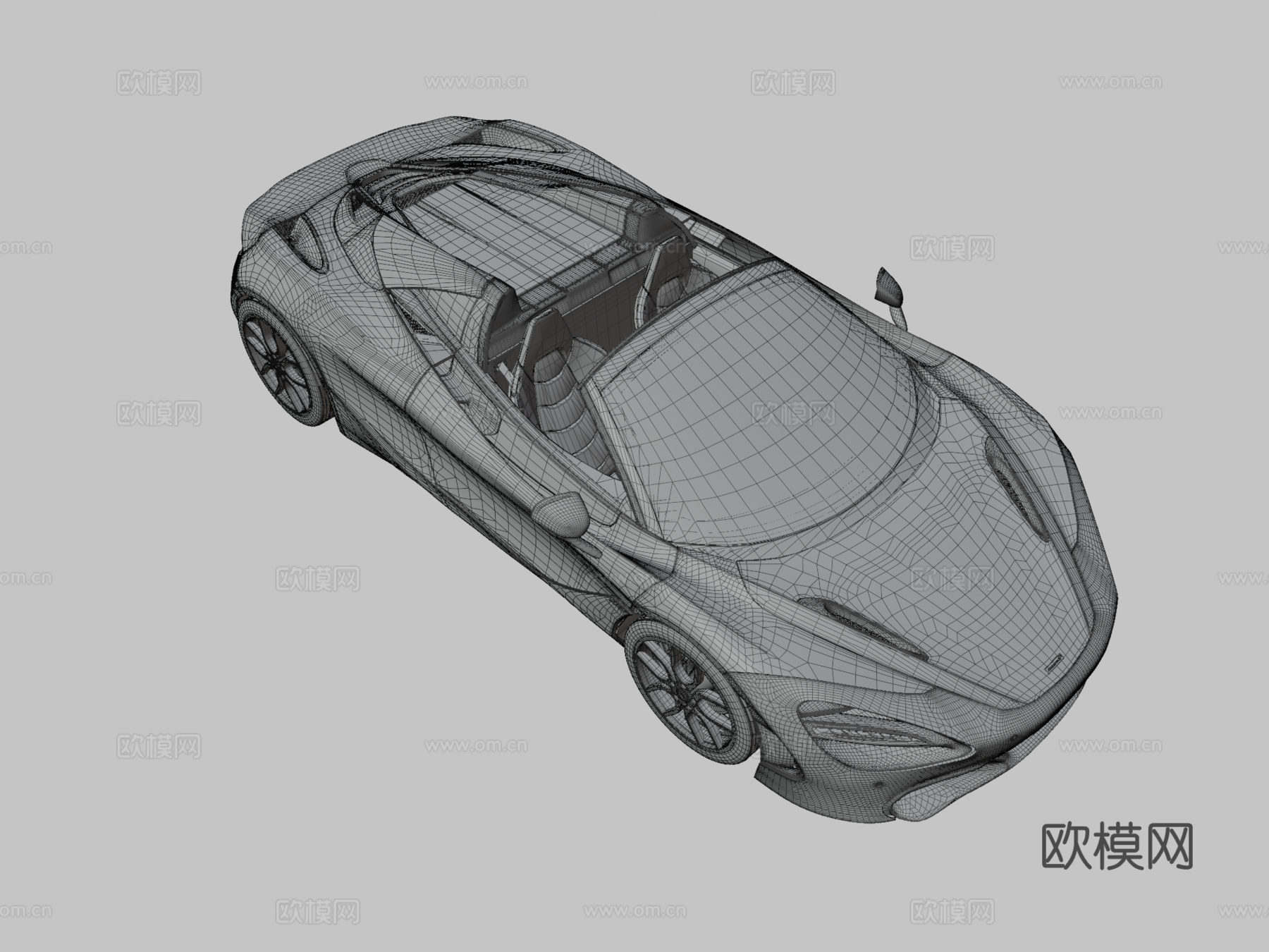 迈凯轮720s蜘蛛 跑车3d模型